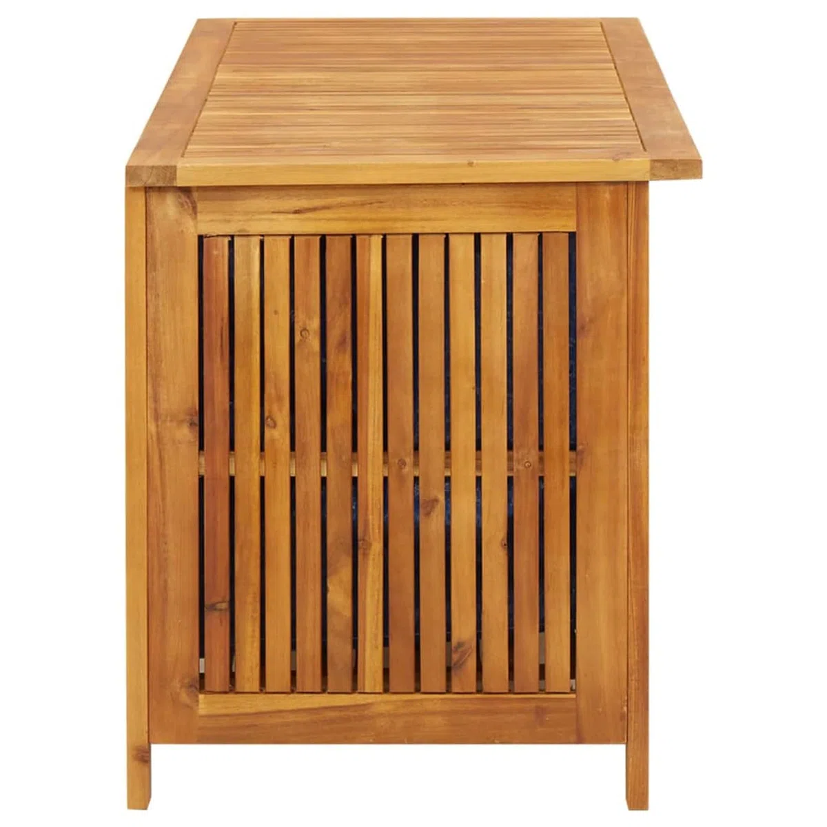 Baule da Esterno, Cassapanca Contenitore, Cassapanca Legno, Baule da Giardino in Legno Massello di Teak 113x50x58cm