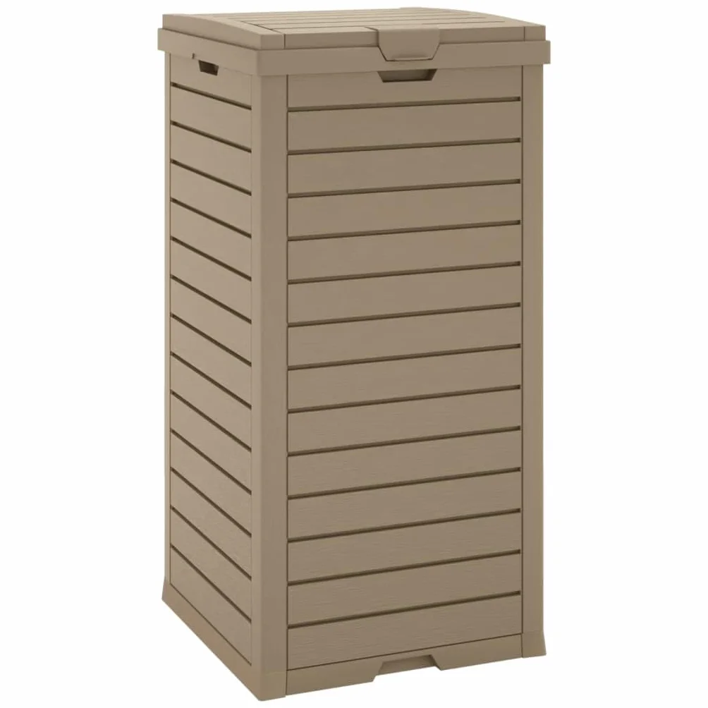 vidaXL Cestino per Rifiuti da Esterno Marrone 41x41x86cm Polipropilene
