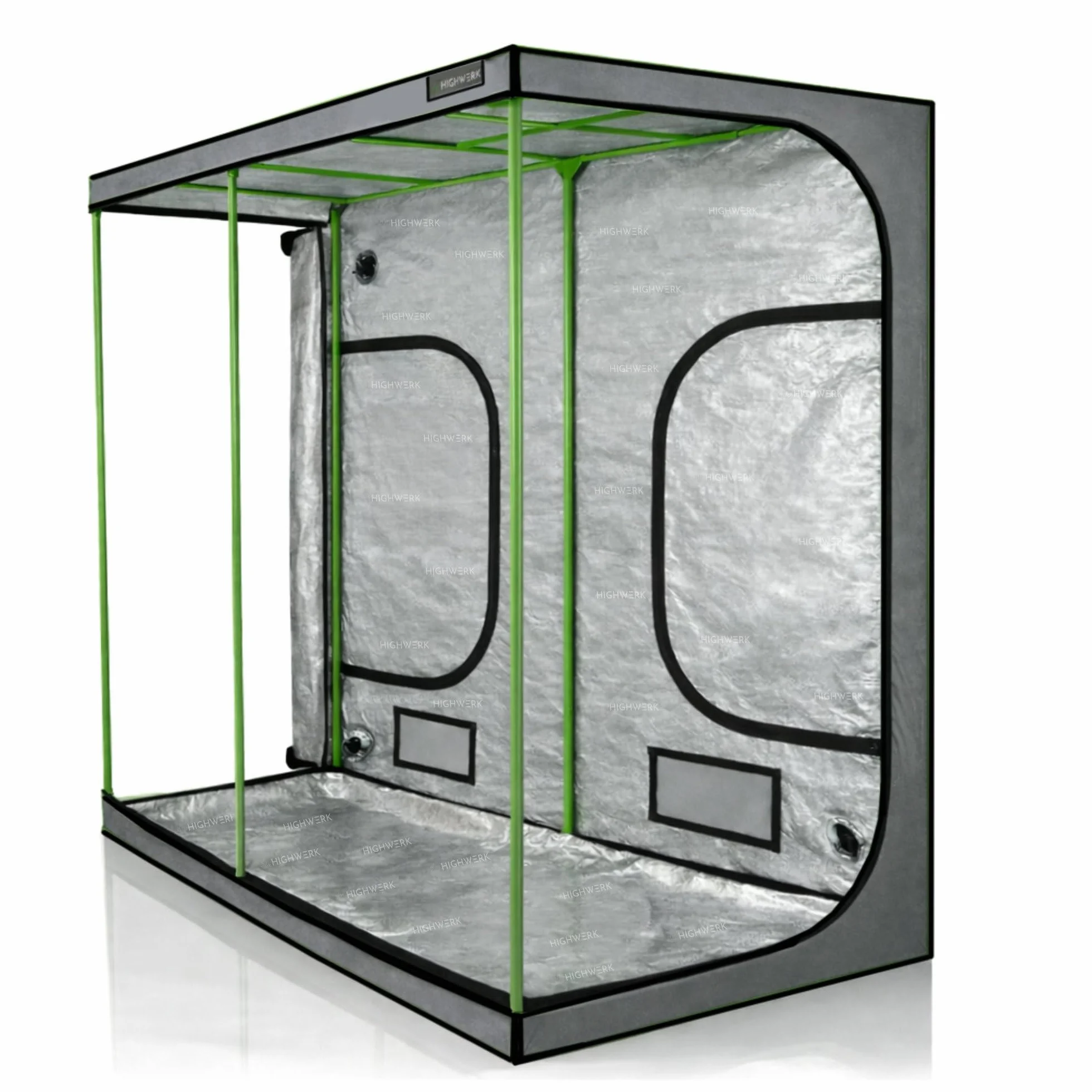 Tenda da coltivazione 240 x 120 x 200 cm | MyHomeGrow Grow Tent, grigio | Tenda da coltivazione indoor per la coltivazione di piante | Growbox, Homegrow, armadio da coltivazione