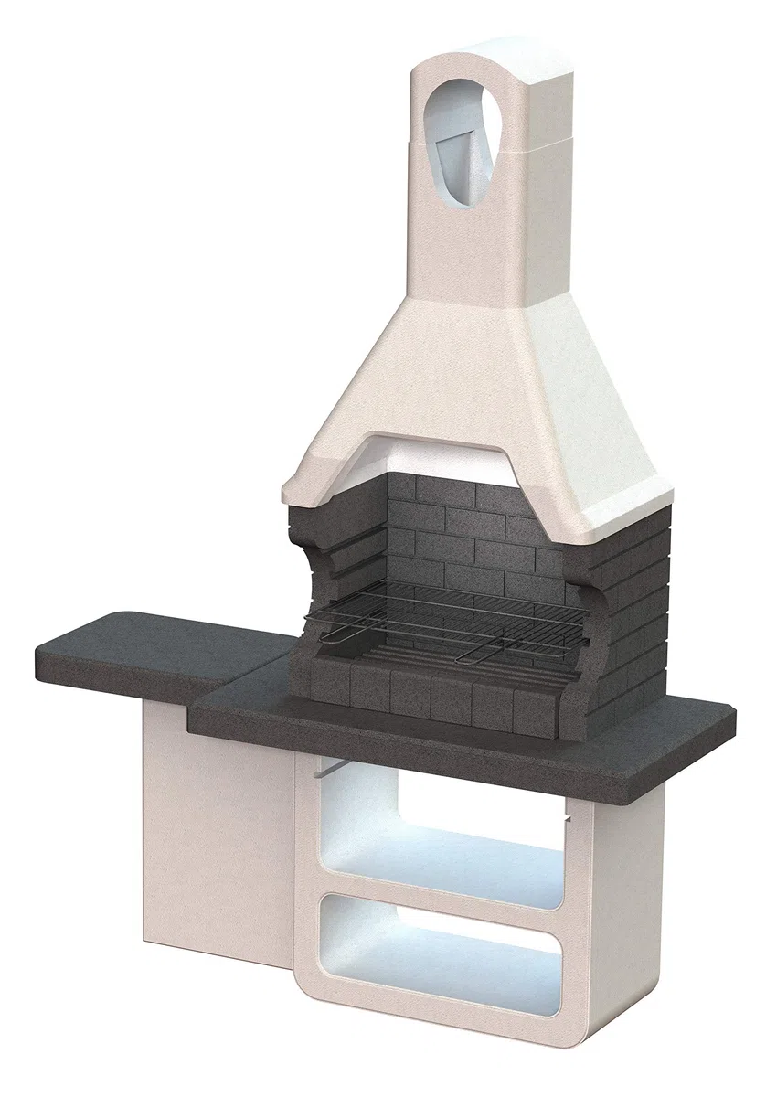 BARBECUE GARDEN GRILL CARBONELLA/LEGNA/CON PRATICO RIPIANO