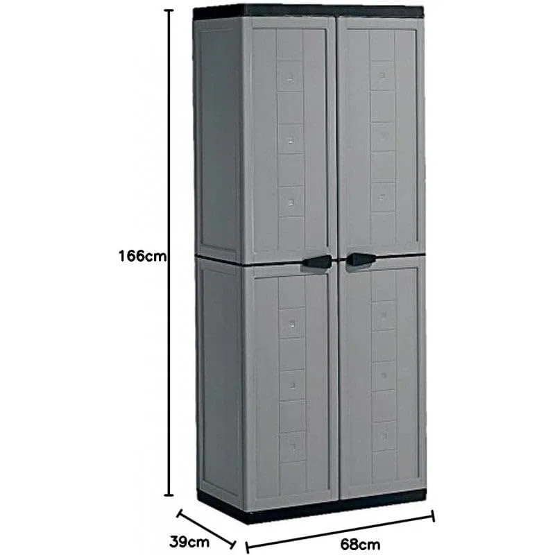 Keter Set Jolly Armadio Alto+ Basso Grigio