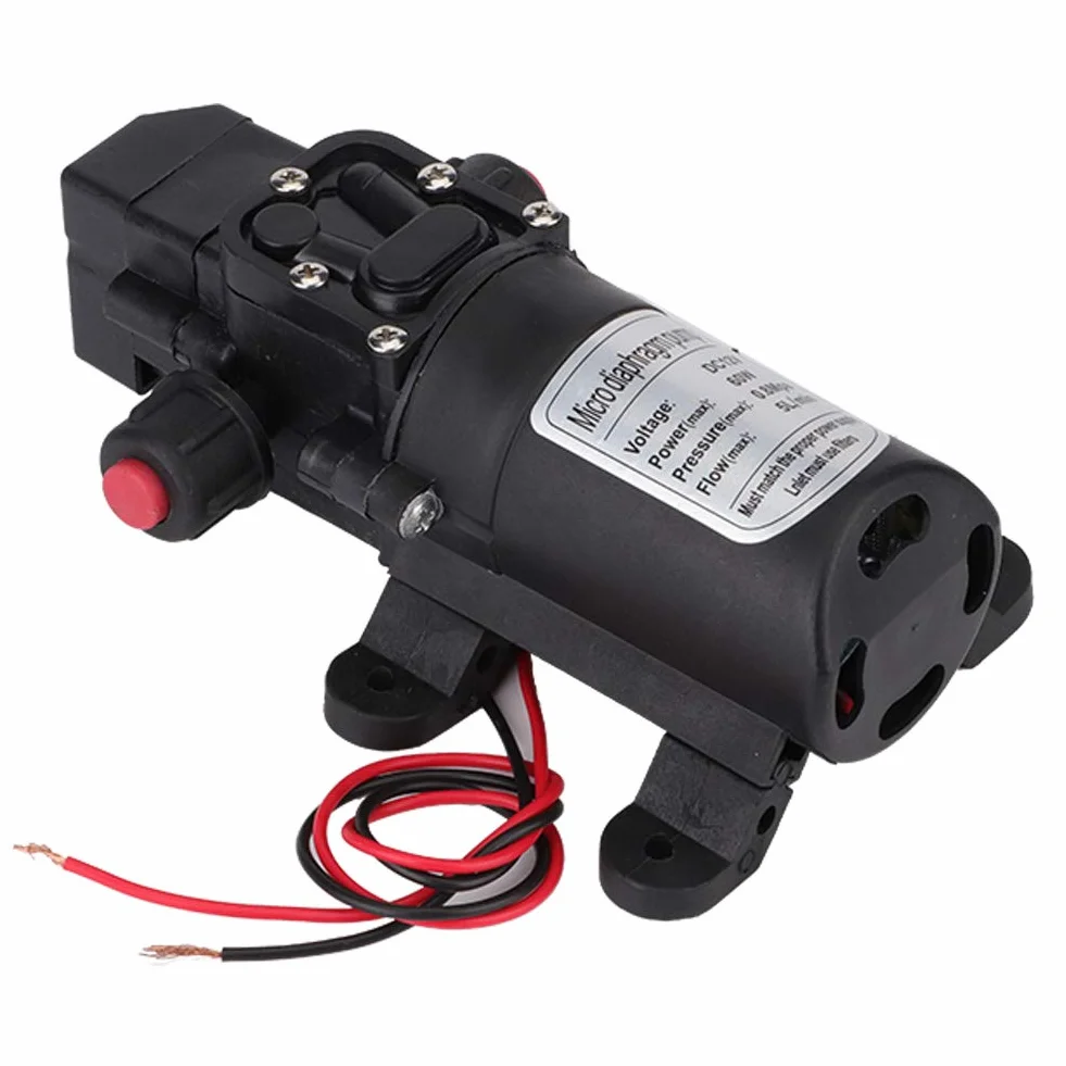 Pompa autoadescante per lacqua, DC12V membrana auto adescante ad alta pressione, pompa ad acqua per lavaggio auto o barca, pulizia e irrigazione giardino, 5L/min, 60 W