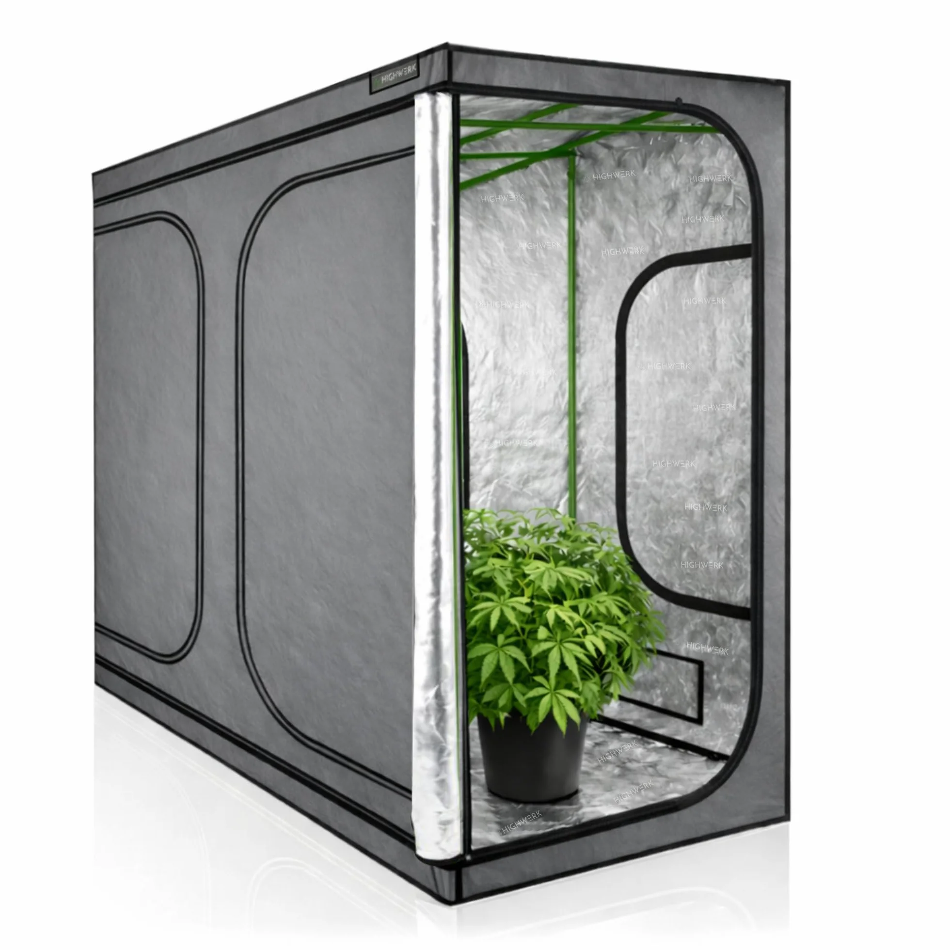 Tenda da coltivazione 240 x 120 x 200 cm | MyHomeGrow Grow Tent, grigio | Tenda da coltivazione indoor per la coltivazione di piante | Growbox, Homegrow, armadio da coltivazione