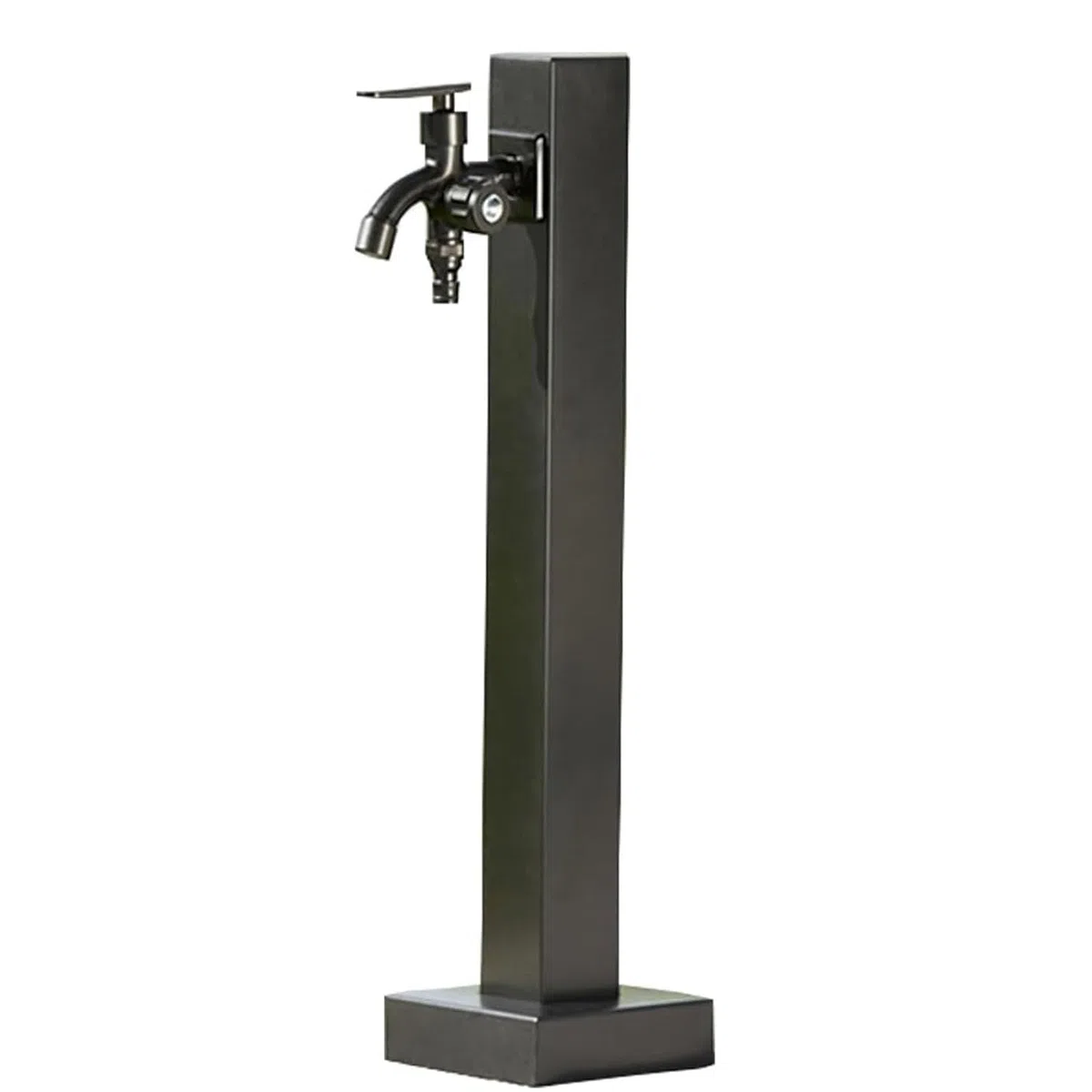 Colonna Del Rubinetto da Giardino In Acciaio Inossidabile 304, Fontana D'acqua Indipendente con Rubinetto A Doppia Uscita E Tubo Interno In Acciaio Inox, per Esterno Casa Giardino