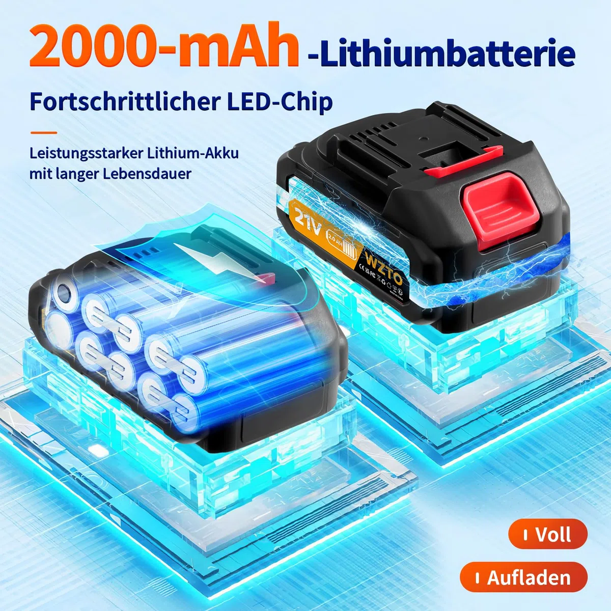 Idropulitrice a batteria, 200 bar, 21 V, con secchio, idropulitrice portatile con ugello 3 in 1, pistola ad alta pressione da 5 m per tubo da giardino, batteria da 1500 W, per auto, terrazza, finestre