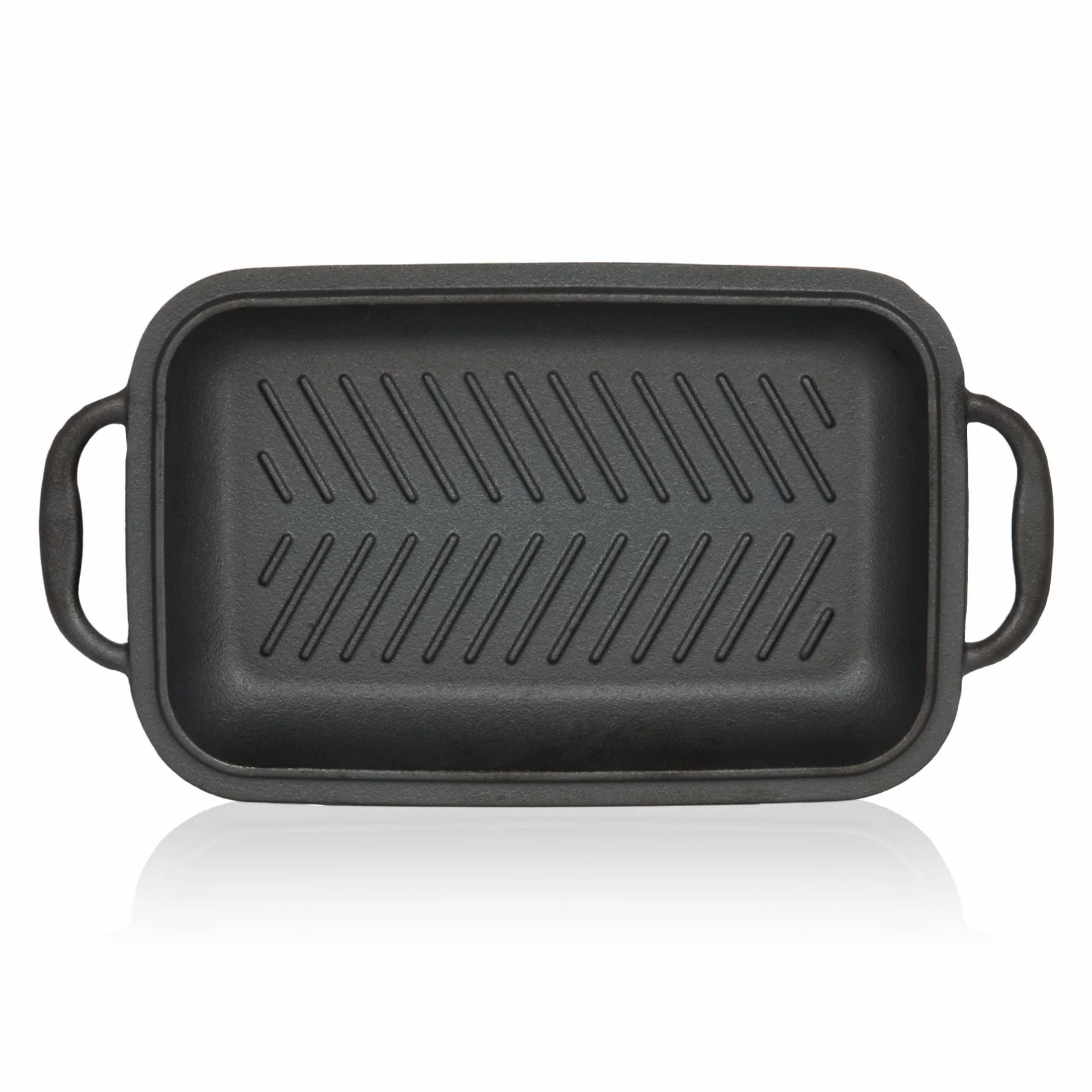BBQ-Toro Casseruola in ghisa con coperchio 4,5 L | Pentola 2 in 1 padella + teglia pane | Ideale per stufare, barbecue e forno, grande pentola resistente, teglia in ghisa, uso universale