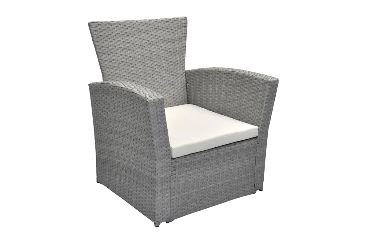 SAMIRA Salotto da giardino in rattan, set di divani da esterno in polyrattan mod. Aurora tortora