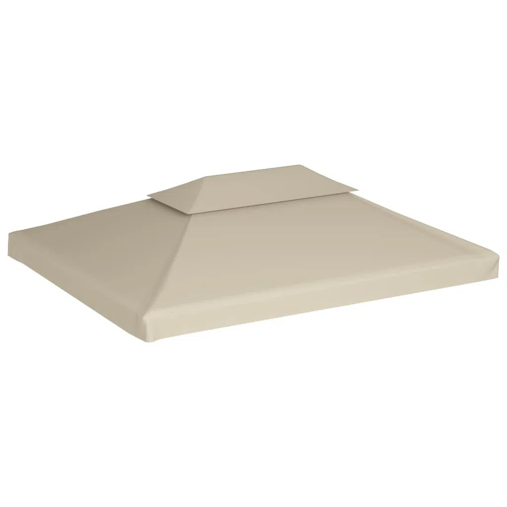 vidaXL Telo di Copertura Beige 3x4m Ricambio Tetto Gazebo Tenda Chiosco