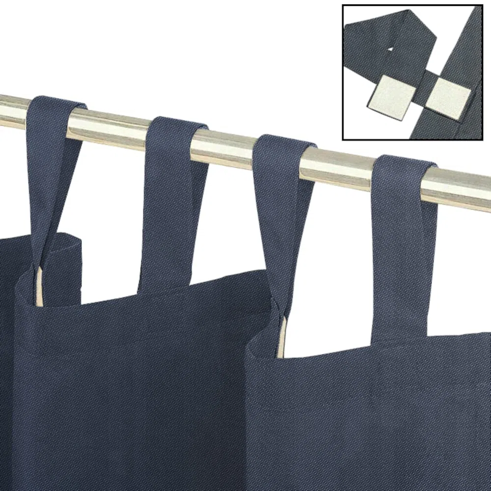 Tenda da Giardino, Impermeabile, per Patio, Balcone, Pergola e Gazebo, Passanti con Chiusura a Strappo, Protezione da Sole, Pioggia e Vento, Blu Marino, 200 x 155 cm, 4 Pezzi