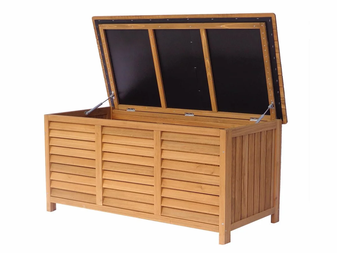 Cassapanca da giardino in legno "Macao" - 130 x 64 x 60 cm - Marrone