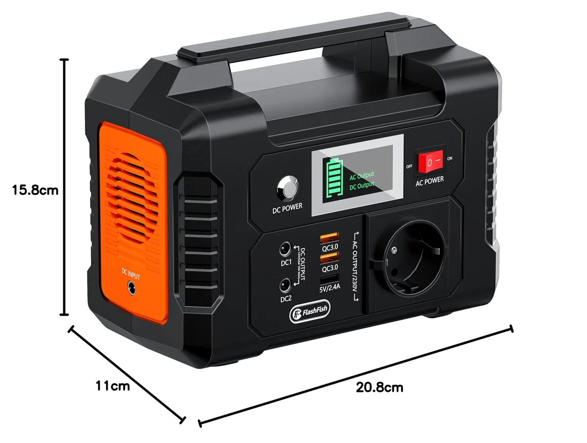 Power Station portatile, 200 W, 151 Wh, generatore di corrente da campeggio, energia solare di emergenza, con presa di corrente per esterni, giardino, stazione di alimentazione solare