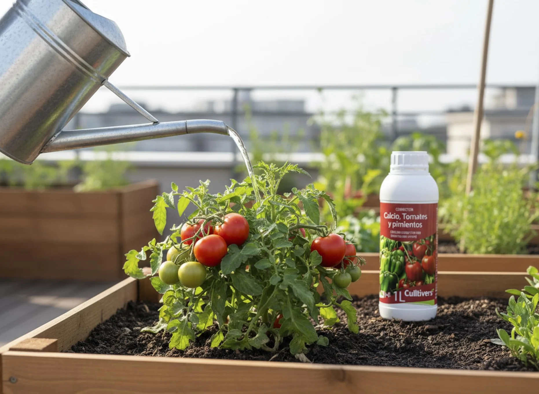 Cultivers CULTIVERS Calcium Pomodori e Peperoni Liquido 5 L Correttore di carenza di calcio per verdure. Il fertilizzante organico naturale rafforza la resistenza alle malattie