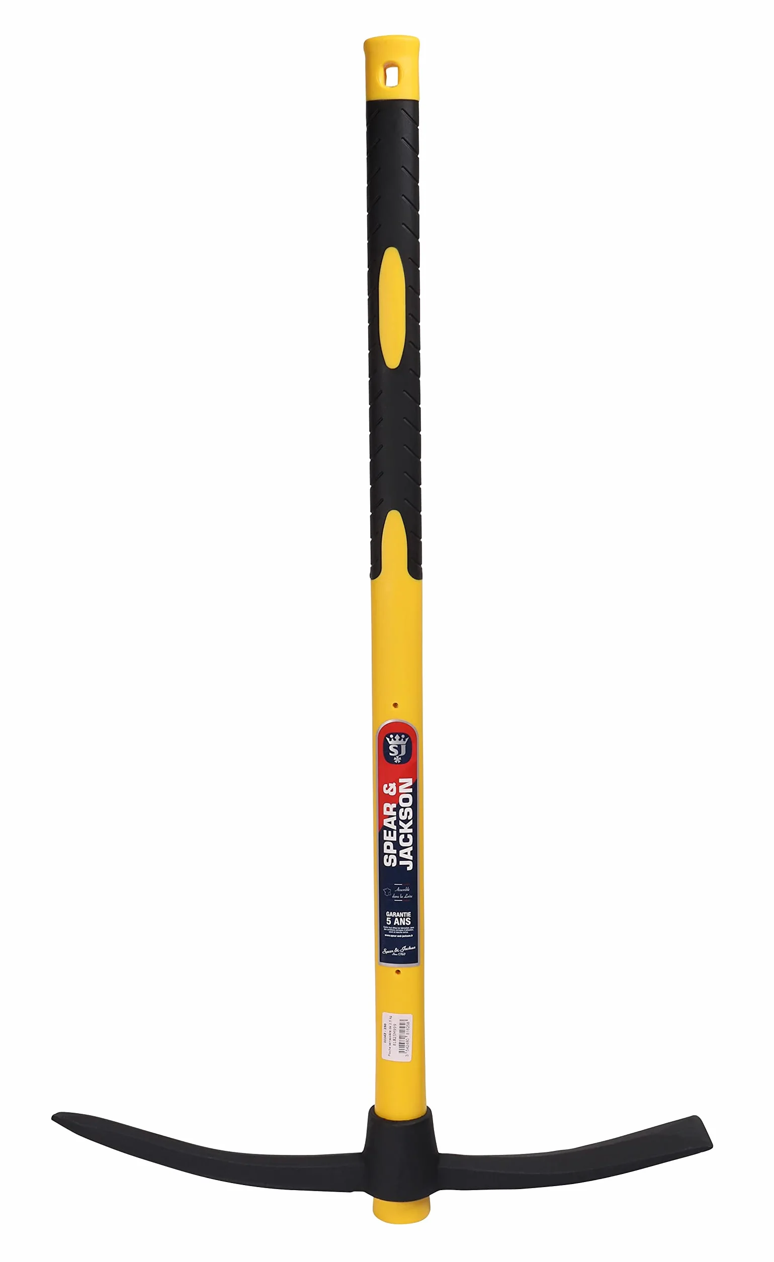 Spear & Jackson 81825 Piccone con manico trimatico 2,5 kg, nero/giallo