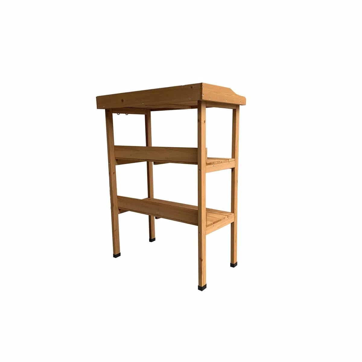 Gardiun KNH1090 - Tavolo da giardino Melvin 67 x 37 x 89 cm in legno naturale