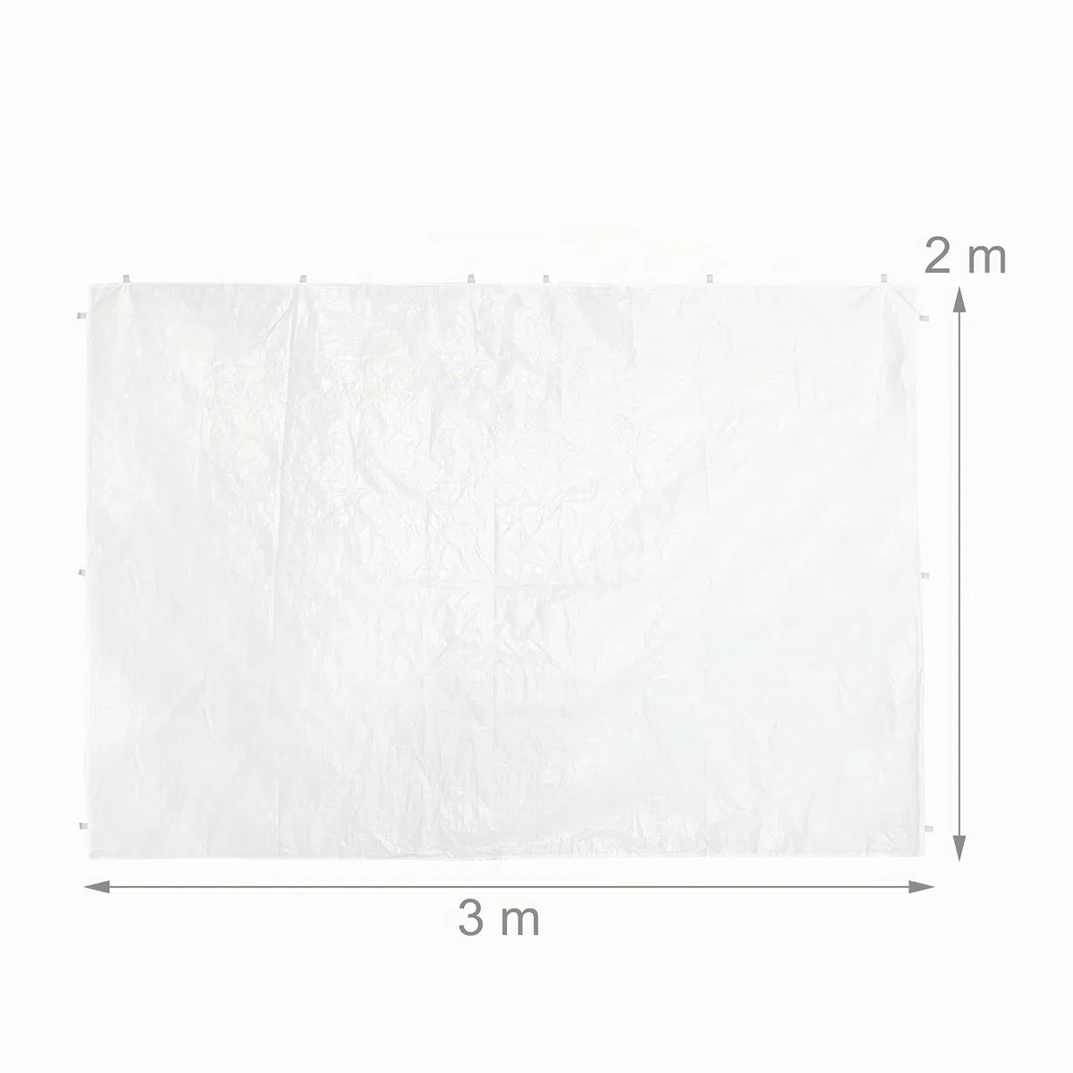 Relaxdays Tende per Gazebo Laterali, Set da 2, Telo Impermeabile in PVC, Pareti 3x2 m, Senza Finestre, para Sole, Bianco