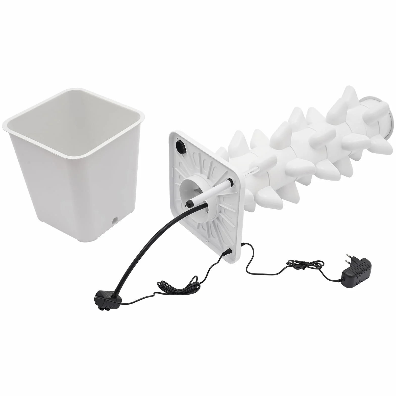 Hydroponic Growing System, 6 piani, 30 fori, torre idroponica con serbatoio dell'acqua da 10 l, indicatore del livello dell'acqua, per pomodori, fragole, lattuga, peperoncino, menta