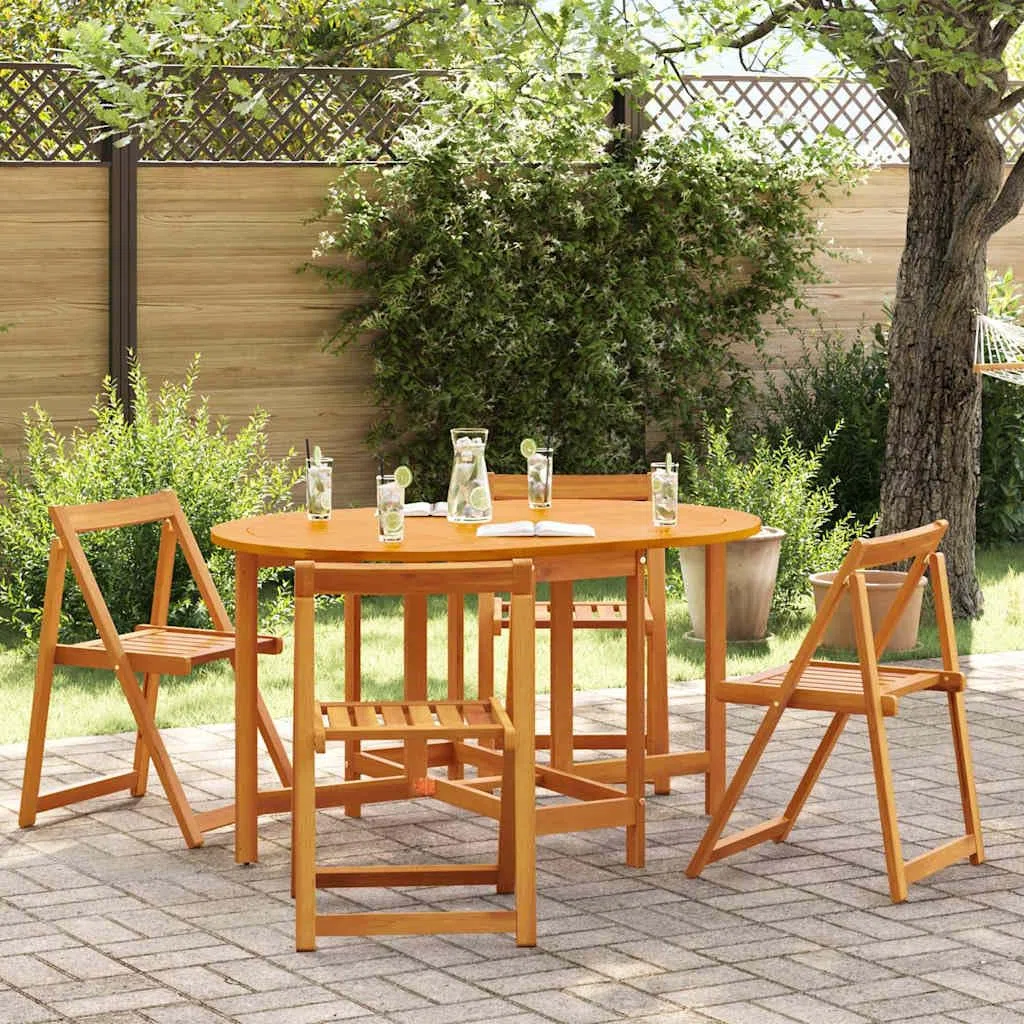 vidaXL Tavolo da Giardino Marrone 110 x 60 x 72 cm, Set Giardino e Terrazza, Tavolo Pieghevole in Legno, Mobili Rustici per Pranzi all'Aperto