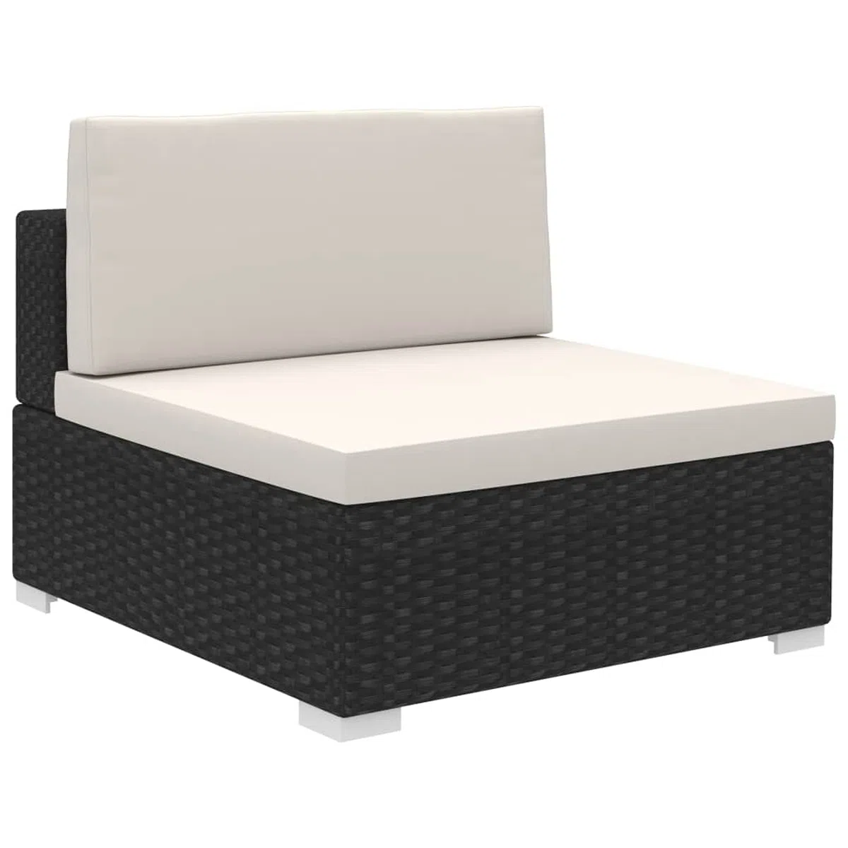 Set Divani da Giardino 8 pz con Cuscini in Polyrattan Nero, Salotto da Esterno, Set Giardino Esterno, Set da Giardino, Arredo Giardino, Divano da Giardino