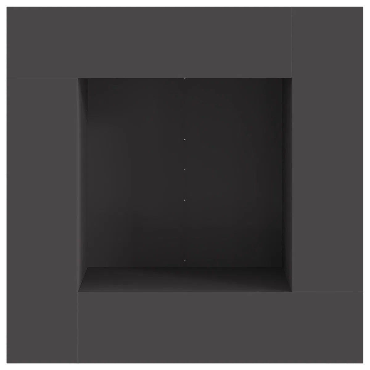Gecheer Braciere Esterno, Rettangolare Moderno con Design Aperto e Ventilazione Ottimale, 80 x 80 x 40 cm in Acciaio Nero per Riunioni all'Aperto