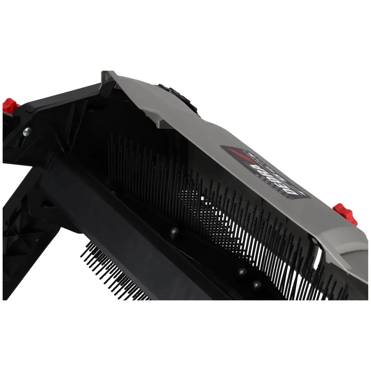 Spazzatrice manuale per prato, raccoglitore per foglie e prati DEDRA, larghezza di raccolta 530 mm, sacco da 100 l, ruote robuste da 250 mm, leggero e maneggevole 7 kg, manubrio regolabile