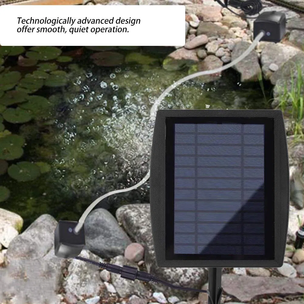 Pompa ad aria alimentata solare, pompa ad aria alimentata solare dell'aeratore dell'ossigeno, 3 modalità di lavoro Pompa ad ossigeno dell'acqua per piscina esterna Stagno Fish Tank Garden