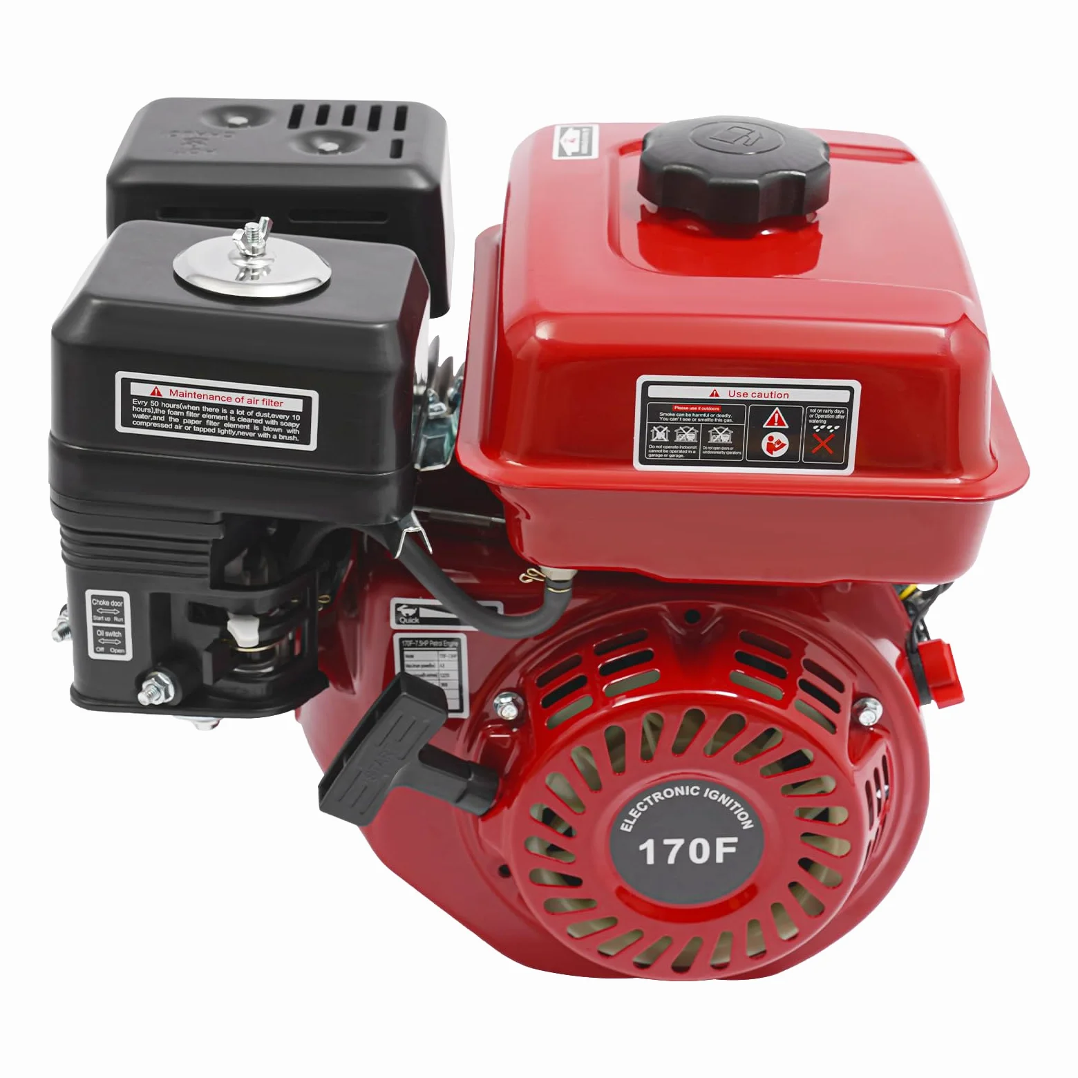 Motore a benzina per go kart, 7,5 CV 4 tempi OHV, motore a benzina 210cc, motore 4kW, motore stazionario 3600 giri/min per tosaerba, go kart, idropulitrici ad alta pressione
