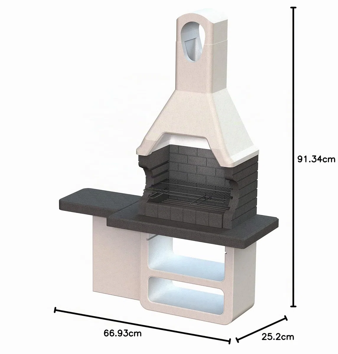 BARBECUE GARDEN GRILL CARBONELLA/LEGNA/CON PRATICO RIPIANO