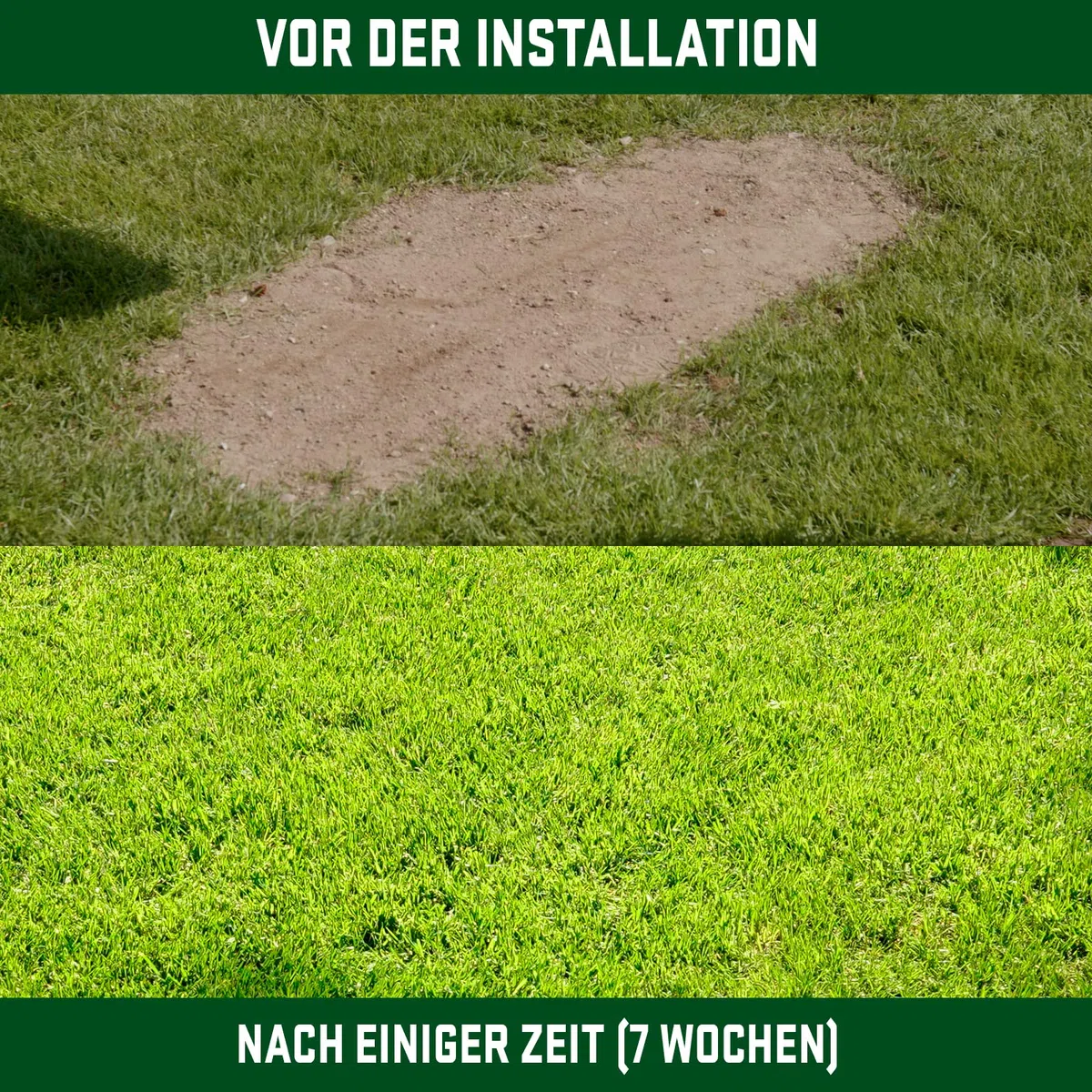 Erba ibrida – Piastrelle per prato in erba ibrida per esterni (1 x 5 m) – Piastrelle per erba resistente contro gli spazi prati – Erba artificiale flessibile per giardino