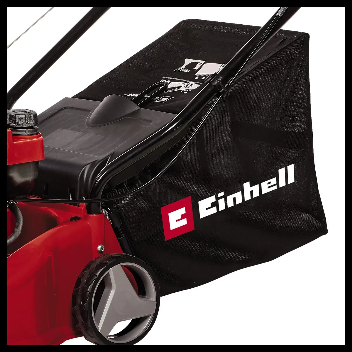 Einhell Tosaerba a benzina GC-PM 40/2 (2 kW, 1 cilindro, motore a 4 tempi, cilindrata 132 cm³, sacco da 45 l con indicatore di livello, larghezza di taglio 40 cm, consigliato fino a 800 m²)