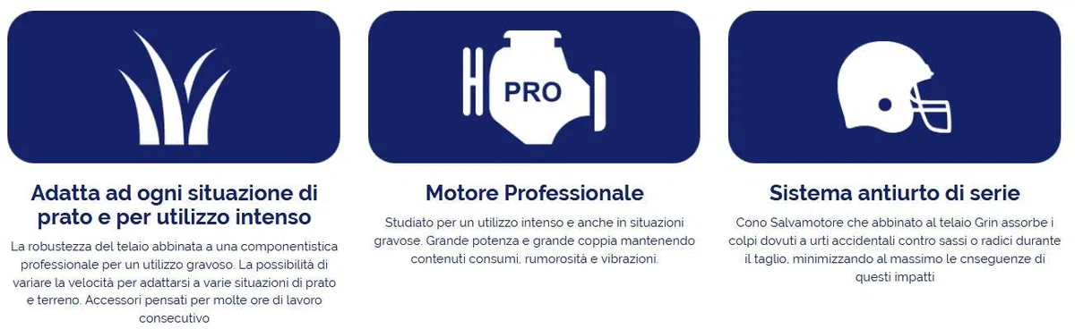Semar Tosaerba Grin PM53 Pro, 53 cm, 5 altezze, Benzina, Manuale
