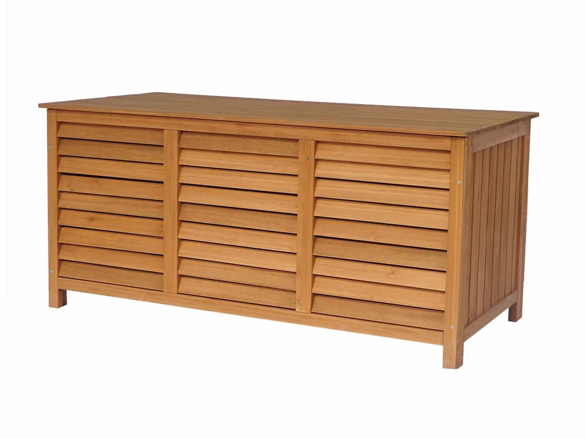 Cassapanca da giardino in legno "Macao" - 130 x 64 x 60 cm - Marrone