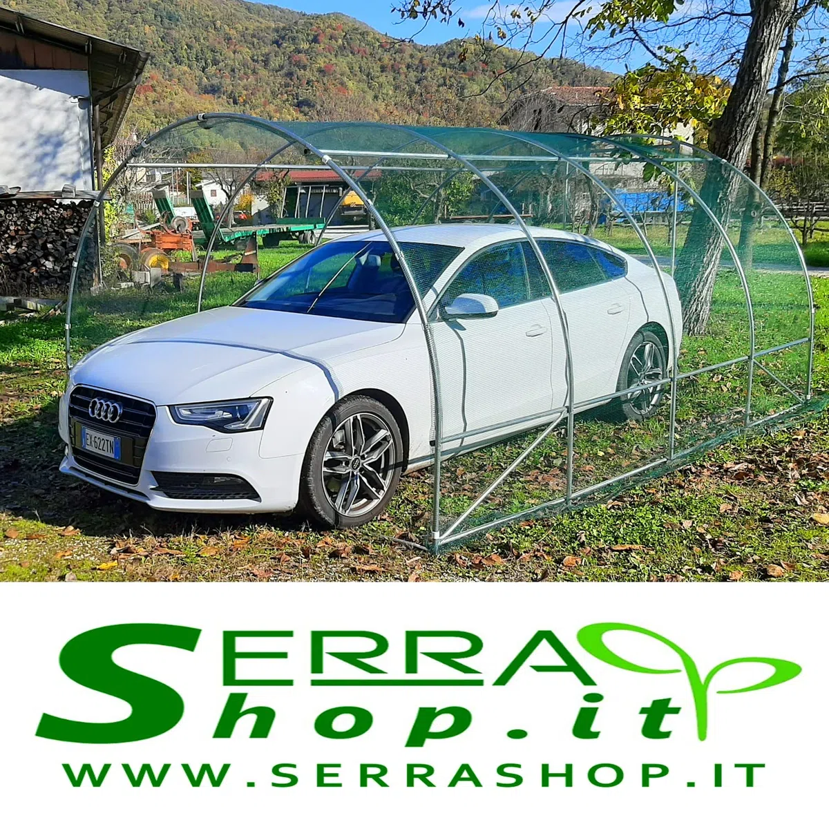 Serra Tunnel NetPlus 3x5m con Rete antigrandine per orto Giardino Auto Protezione grandine