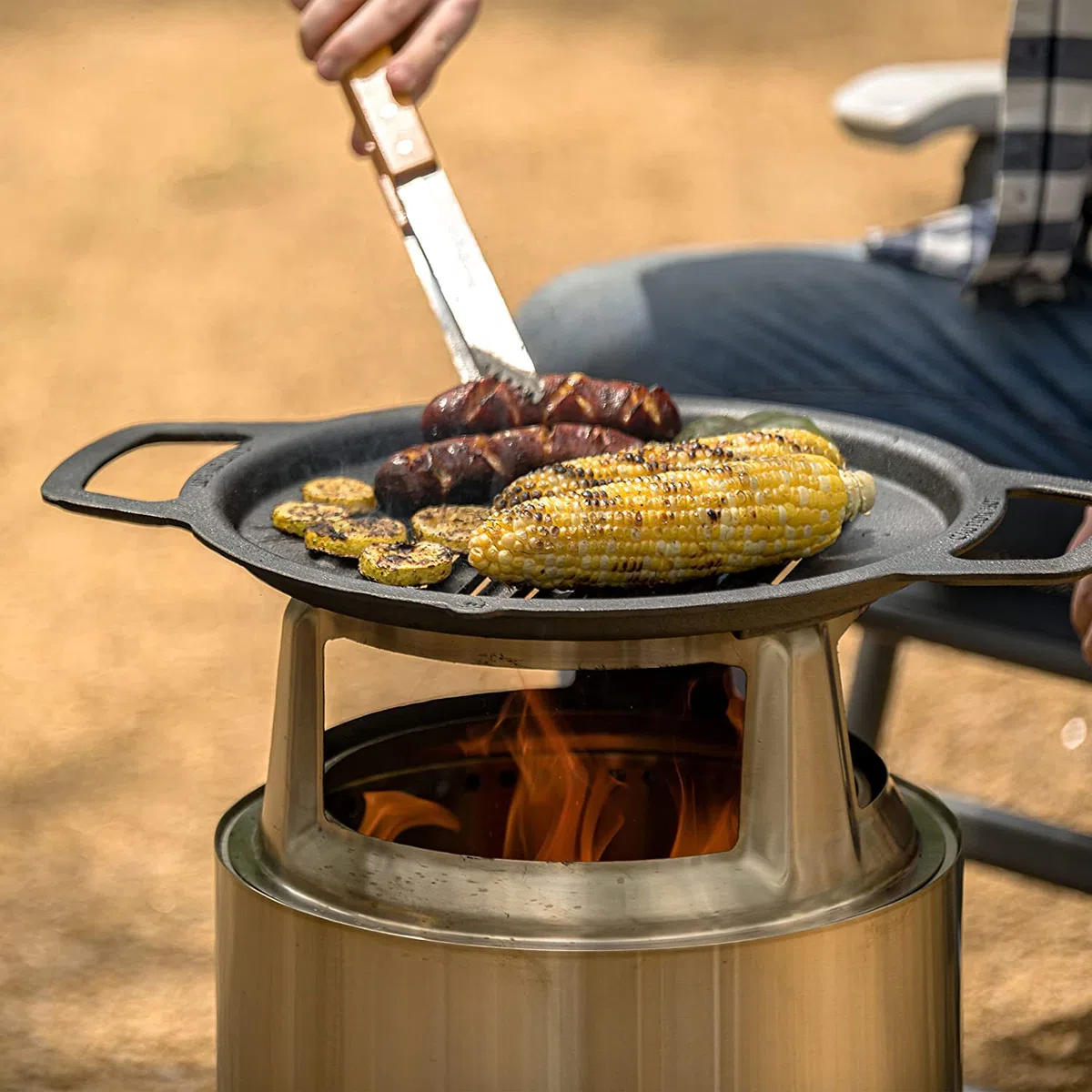 Solo Stove Crogiolo per Braciere Ranger | Crogiolo in Acciaio Inossidabile per un'elevazione di 16,5 cm, Accessorio per Ranger, Peso: 900 g, Diametro (Superficie di Cottura): 29 cm, Altezza: 16,5 cm