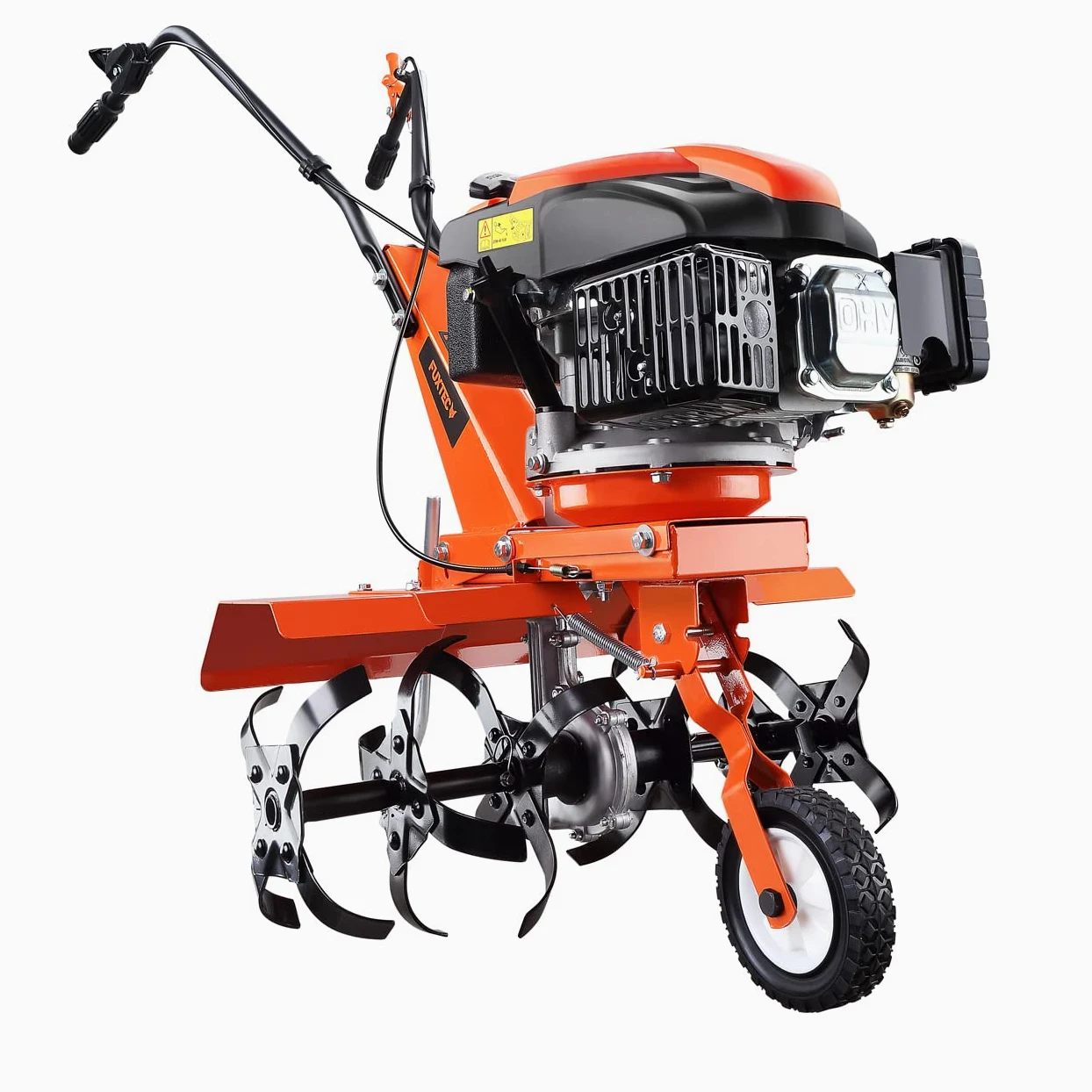 Fuxtec Motozappa a scoppio FX-AF1139 Set motocoltivatore a benzina 4 tempi 139cc 2,2kW con estensione della larghezza di lavoro da 36 a 66cm Coltivatore profondità regolabile fino a 30cm