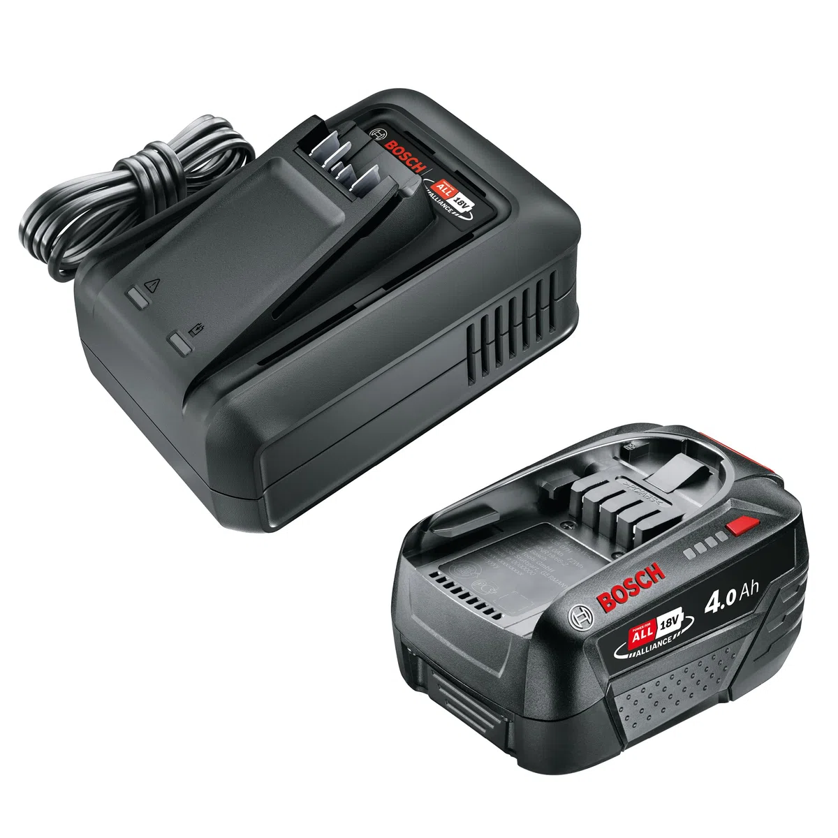 Gardena Starter-Kit P4A QC AL18V-44+1x4.0Ah Batterie & Caricabatterie: Compatibile con il sistema POWER FOR ALL, Prestazioni costanti, Ricarica rapida (14915-20)