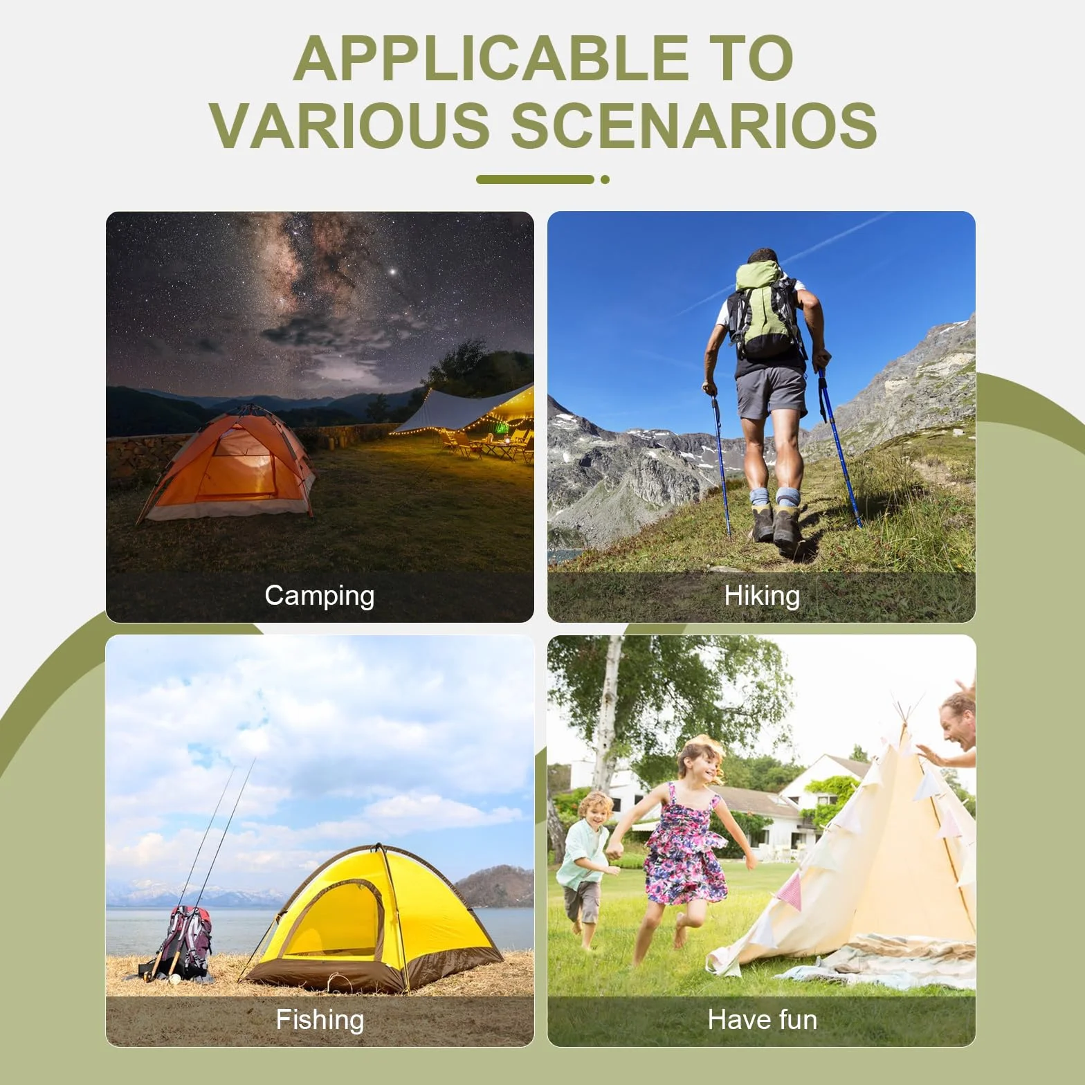 EFUTURETIME Grande Zanzariera da Campeggio, 240X140X110cm, Zanzariera da Viaggio Leggera, Portatile, Tenda Anti-Zanzara Impermeabile con Porta Cerniera per Escursionismo, Tetto A due Falde-Verde