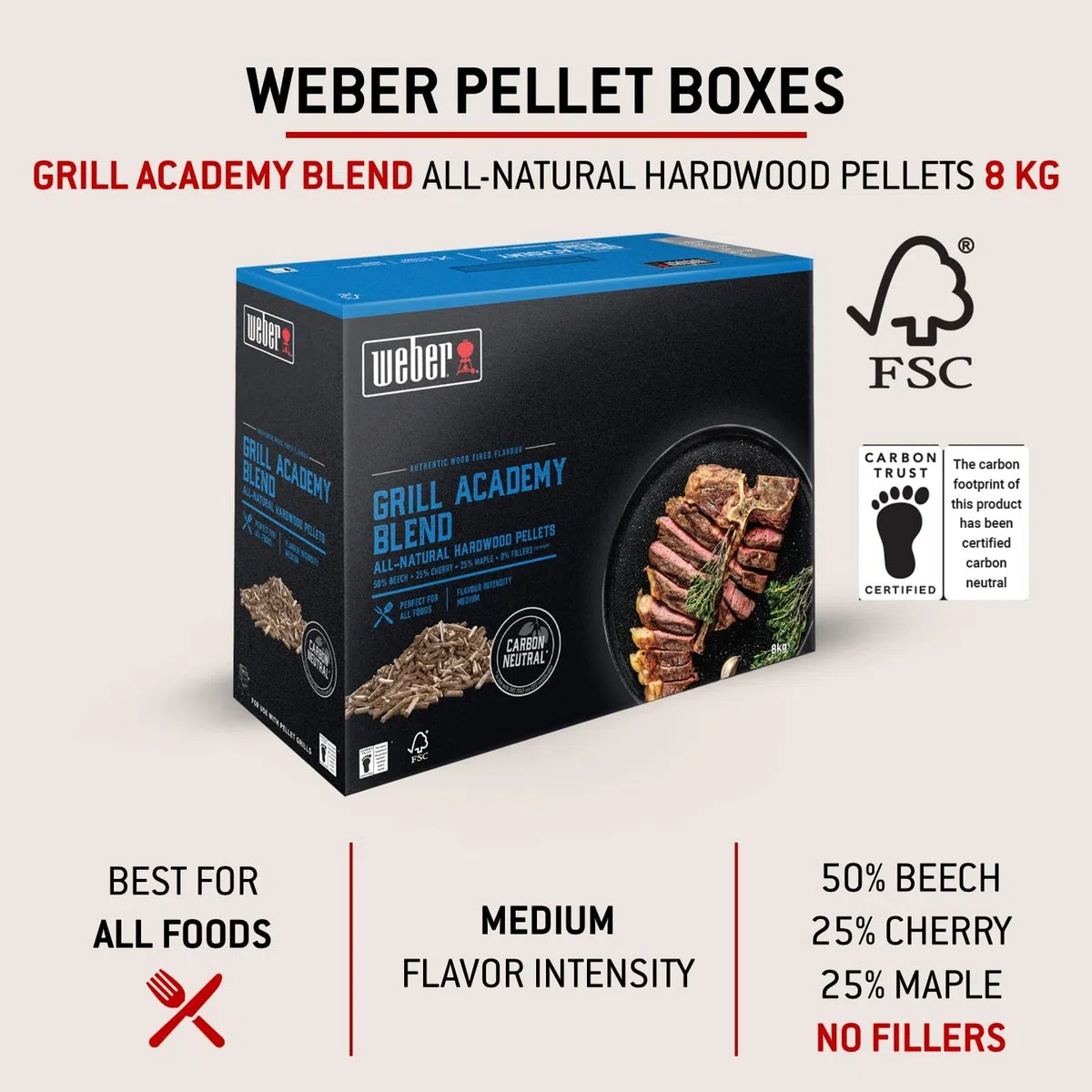 Pellet di legno FSC Weber - Grill Academy blend Cod. 18294