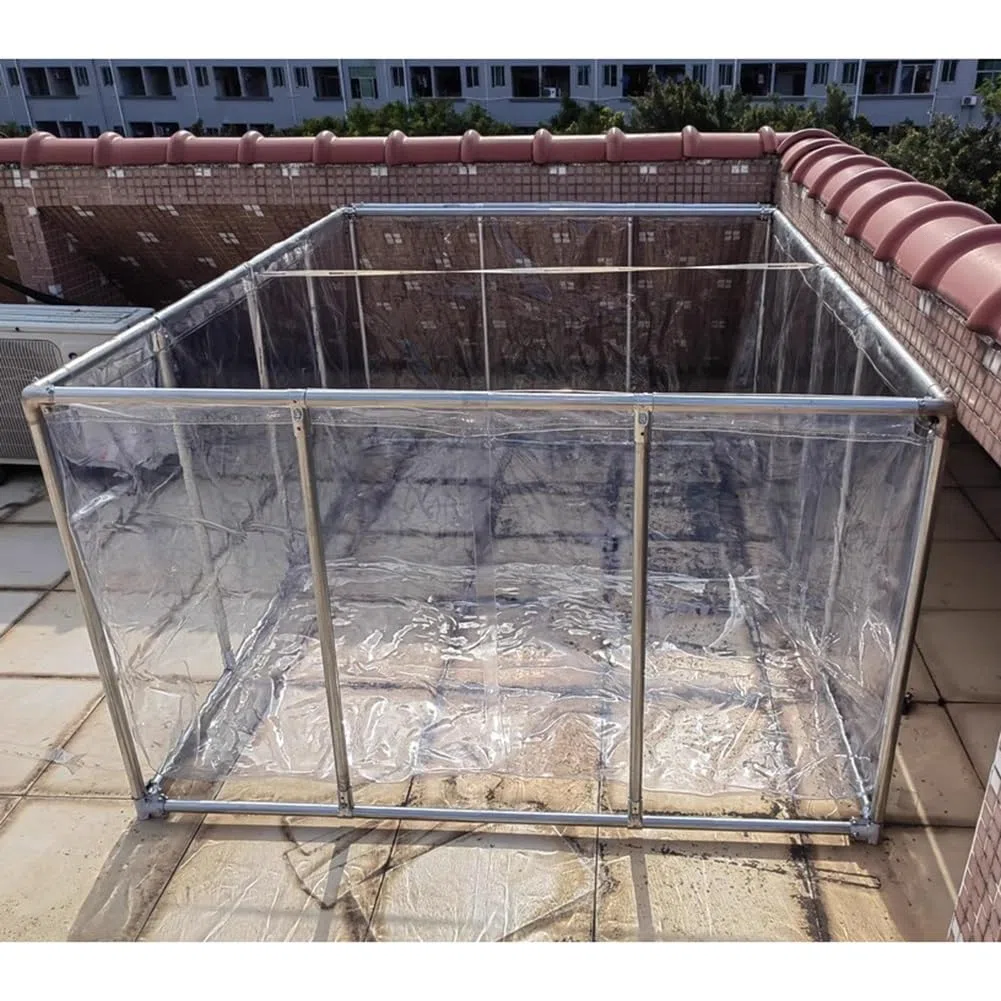 Laghetto per acquario, piscina, laghetto trasparente pieghevole, acquario in PVC per koi, laghetti per pesci da esterno, acquario, laghetto per koi, laghetto fuori terra, laghetto per tartarughe(Chiar