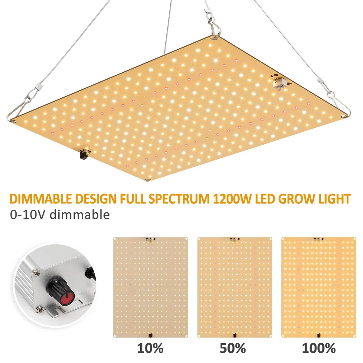 Lampada a LED per piante 1200W dimmerabili a spettro completo, con IR e UV, per piante d'appartamento