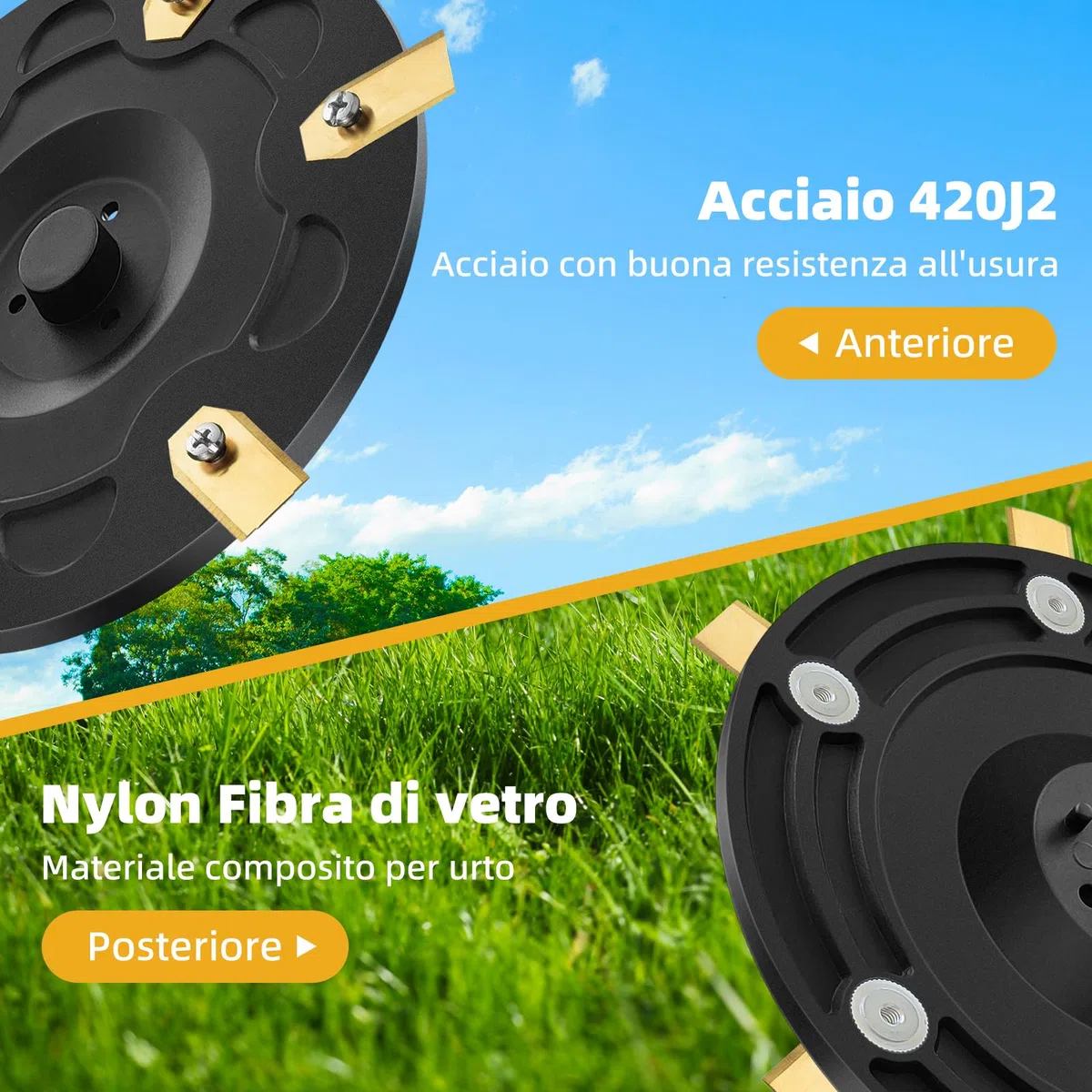 i105E Accessori Disco di Lama + 30 Lame + 30 viti per Segway Navimow i105E, i108E, i110N, i205 AWD, i208 AWD Robot di falciatura pezzi di Ricambio - Disco di Llame di Falciatura Disco Rotante