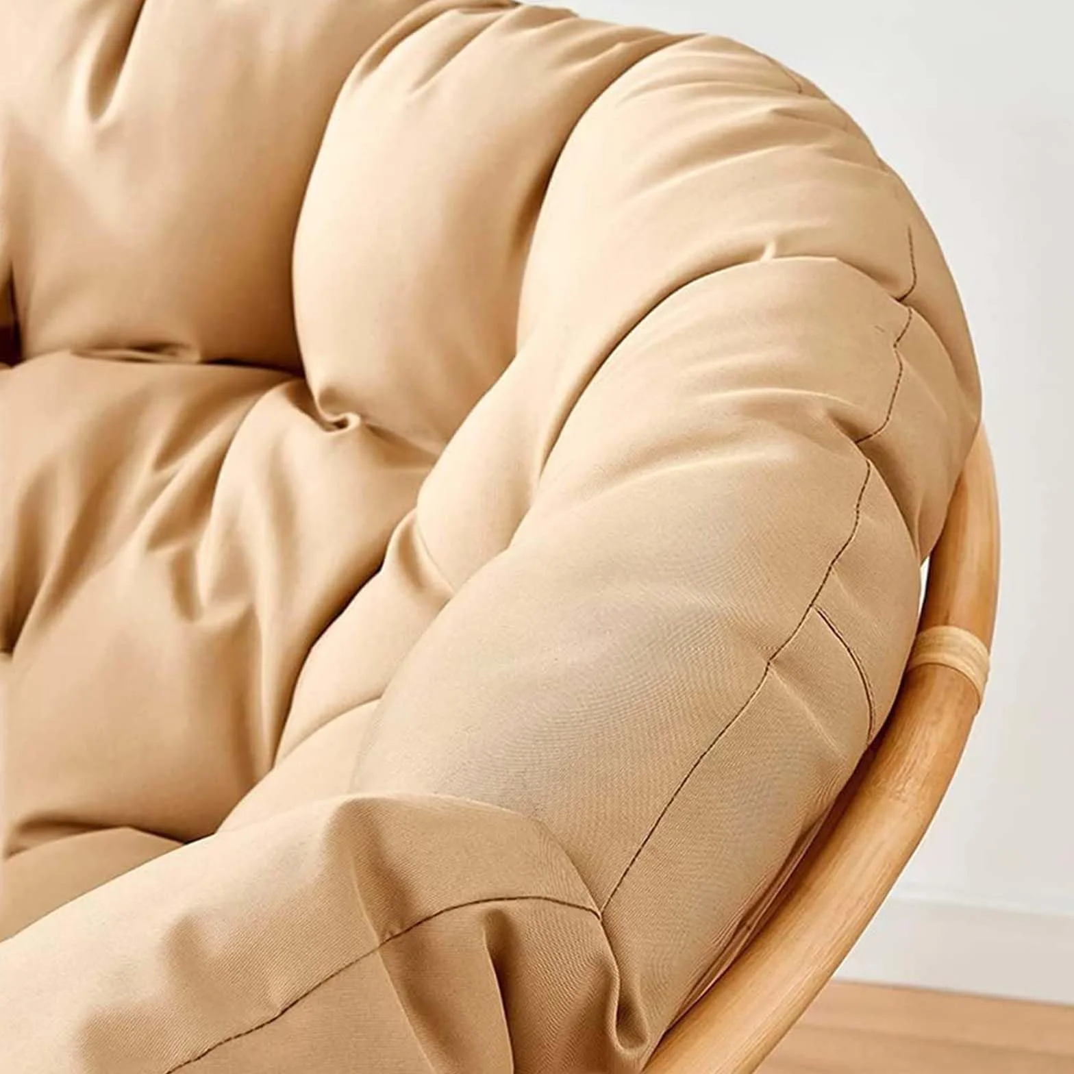 Papasan - Sedia da interni in canna naturale per camera da letto ed esterno, ideale per appendere giardini e cuscini decorativi di ricambio