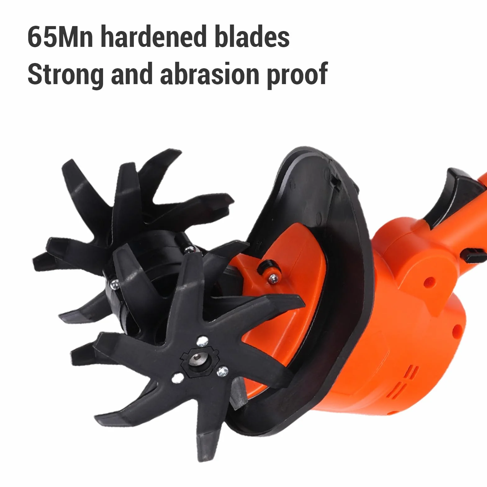 Motocoltivatore a batteria, Motocoltivatore elettrico da giardino a batteria con 2 batterie da 1500 mAh, Motocoltivatore portatile, Motocoltivatore da giardino per prato (Spina europea)