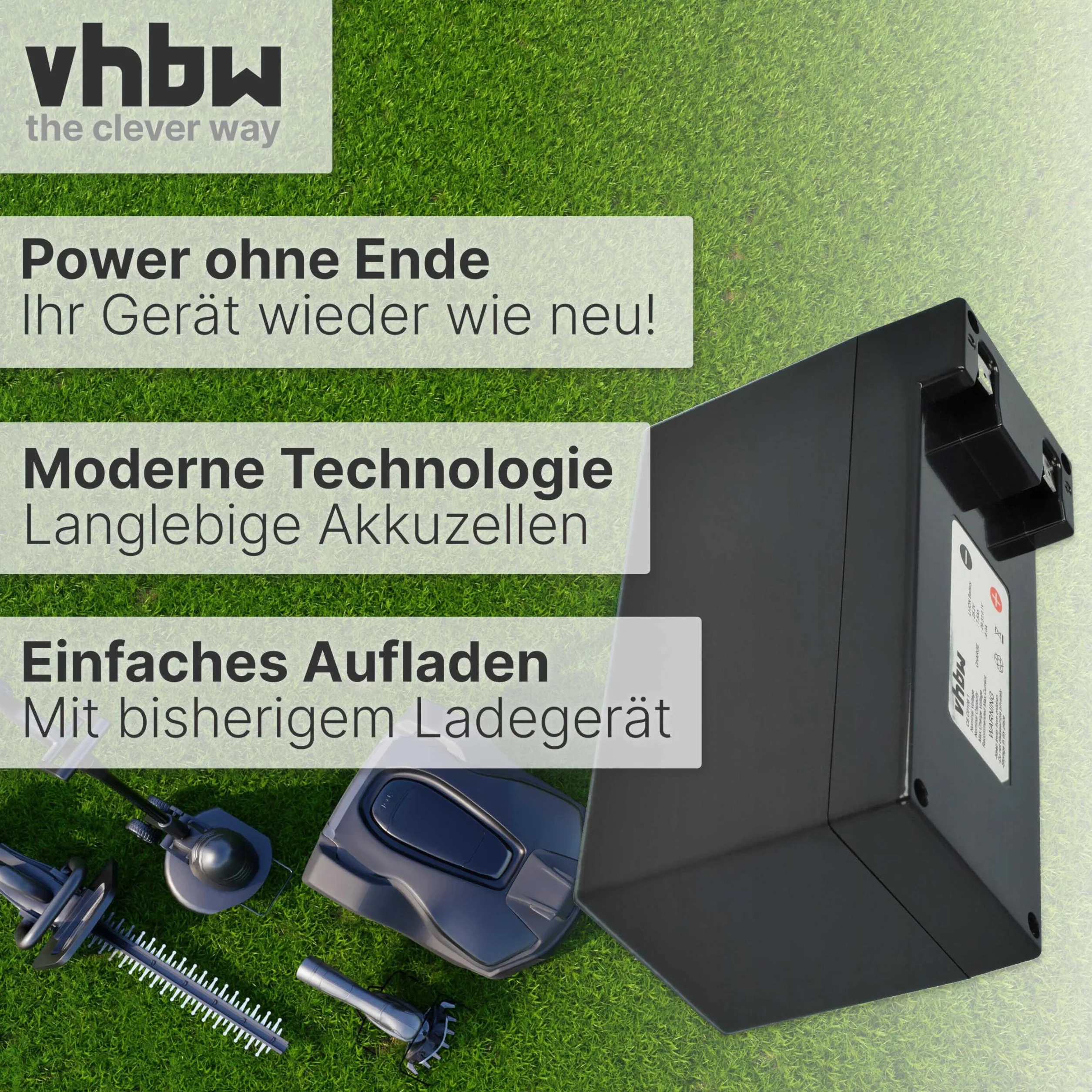 vhbw batteria sostituisce Zucchetti CSC0106, C_SC0106/1, C_SC0106/2, CS_C0106_BT_R, C_SC0106 per robot tagliaerba 7,5Ah 25,2V Li-Ion