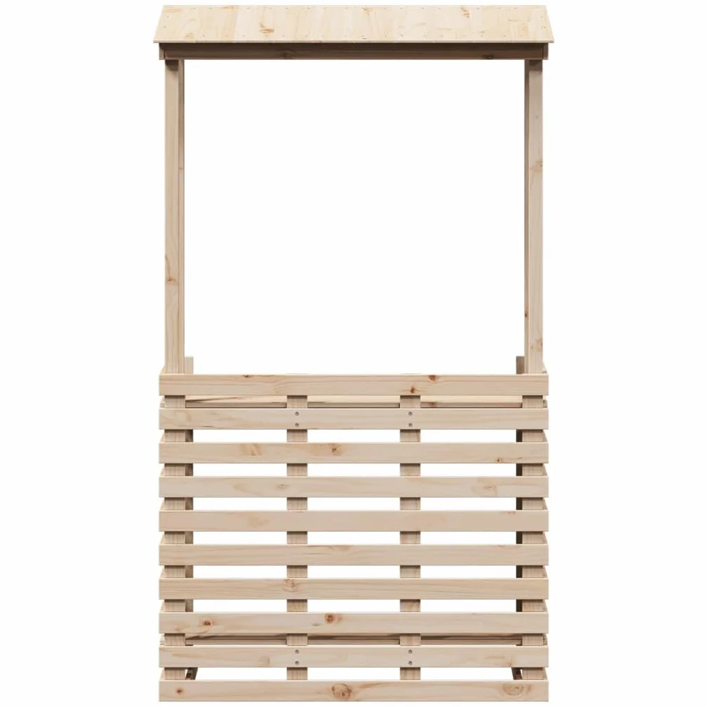 Homgoday Tavolo Bar da Esterno con Tetto 112,5x57x195,5cm Legno Massello, Tavolo da Esterno, Tavolo da Pranzo, Tavolo da Cucina Tavolo da Esterno v