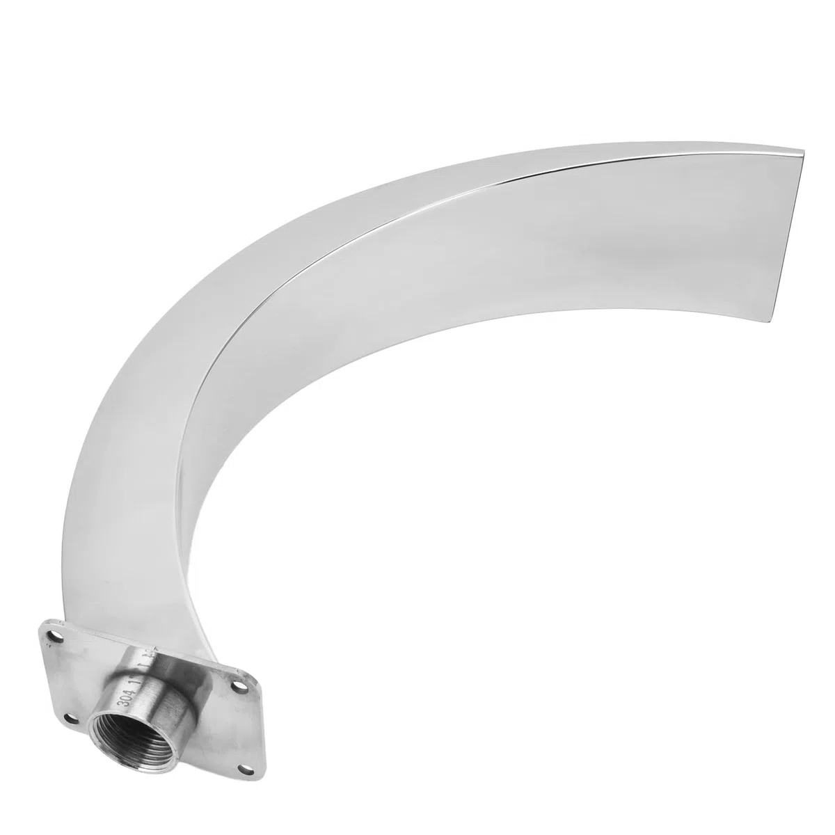 Fontana a cascata per piscina, con filettatura interna G1, in acciaio inox 304, design arrotondato, curvo, fontana per parco giochi