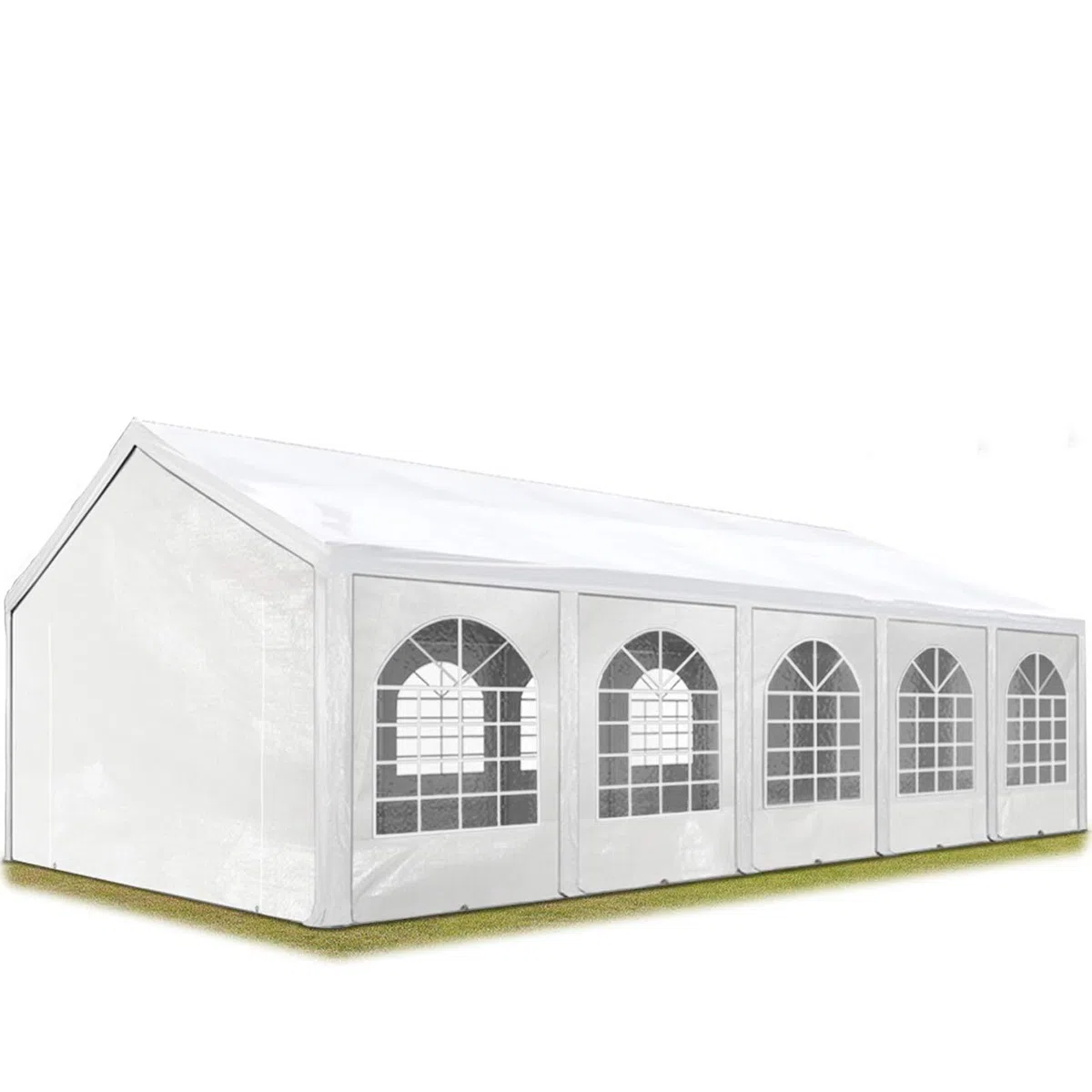 Tendone per feste 4x10 m Gazebo party per sagre, mercati 450 N bianco impermeabile protezione UV