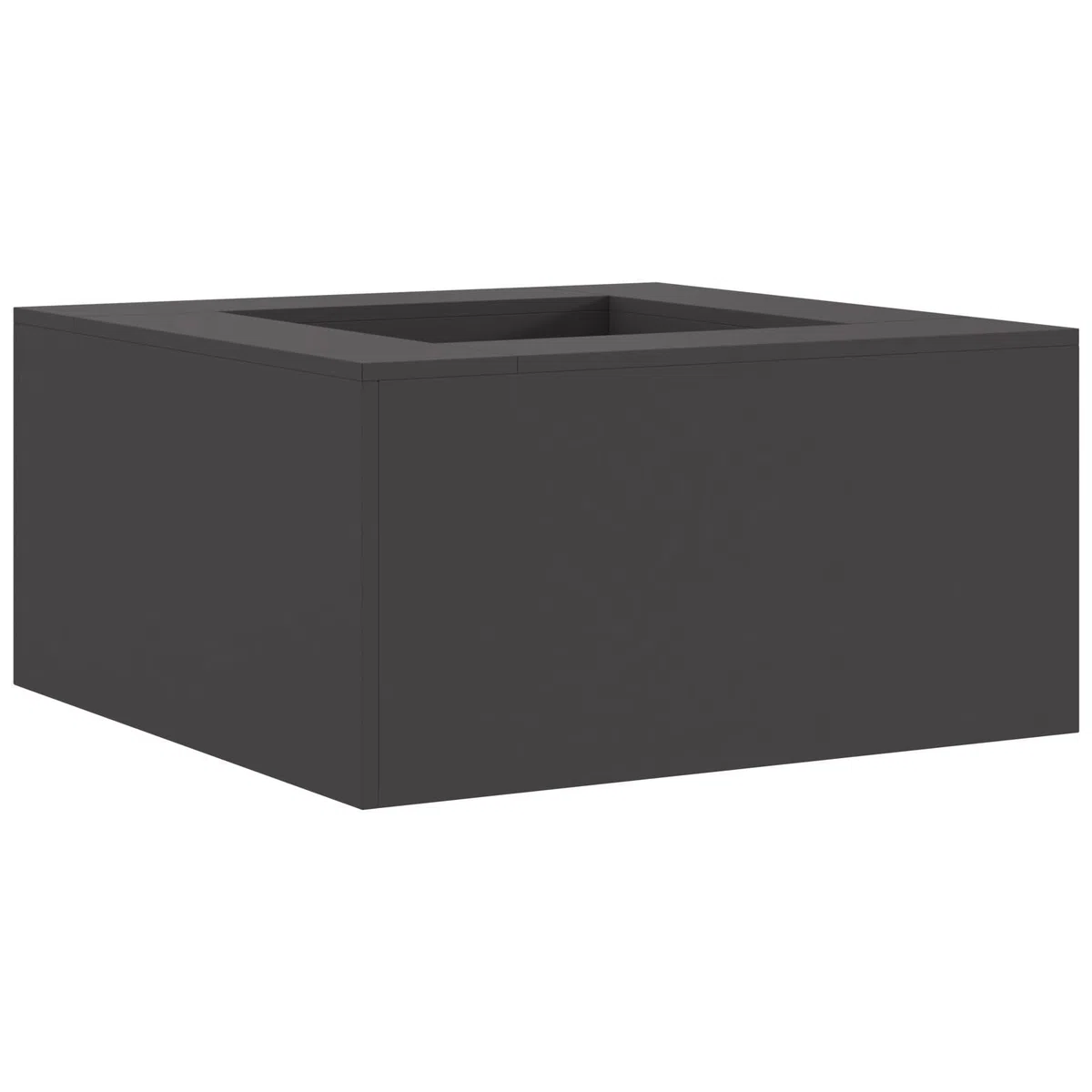 Gecheer Braciere Esterno, Rettangolare Moderno con Design Aperto e Ventilazione Ottimale, 80 x 80 x 40 cm in Acciaio Nero per Riunioni all'Aperto