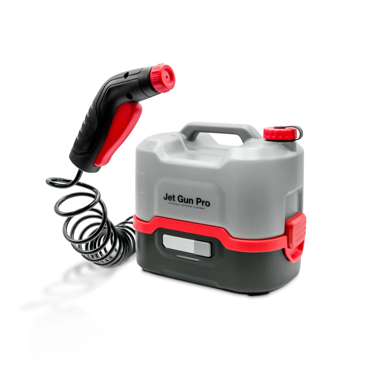 ERRECOM JET GUN PRO, Idropulitrice Portatile a Batteria, Serbatoio Acqua da 8 L, Tubo Spiralato 3 m, Peso 2,1 kg
