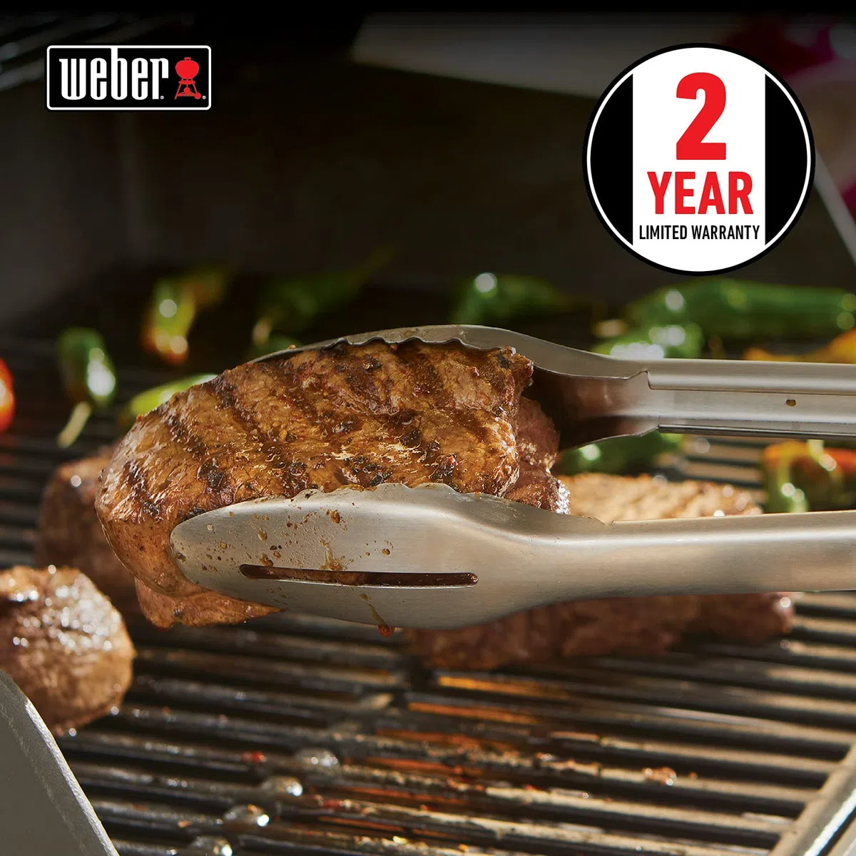 Weber Pinze per griglia di precisione, in acciaio INOX, 45,7 cm