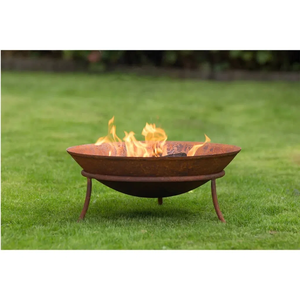 Caminetto da esterno,Pozzo del fuoco da giardino per il campeggio,Riscaldamento del patio,intrattenimento,falò, spiaggia,feste,RedFire Braciere Tulsa Color Ruggine in Acciaio